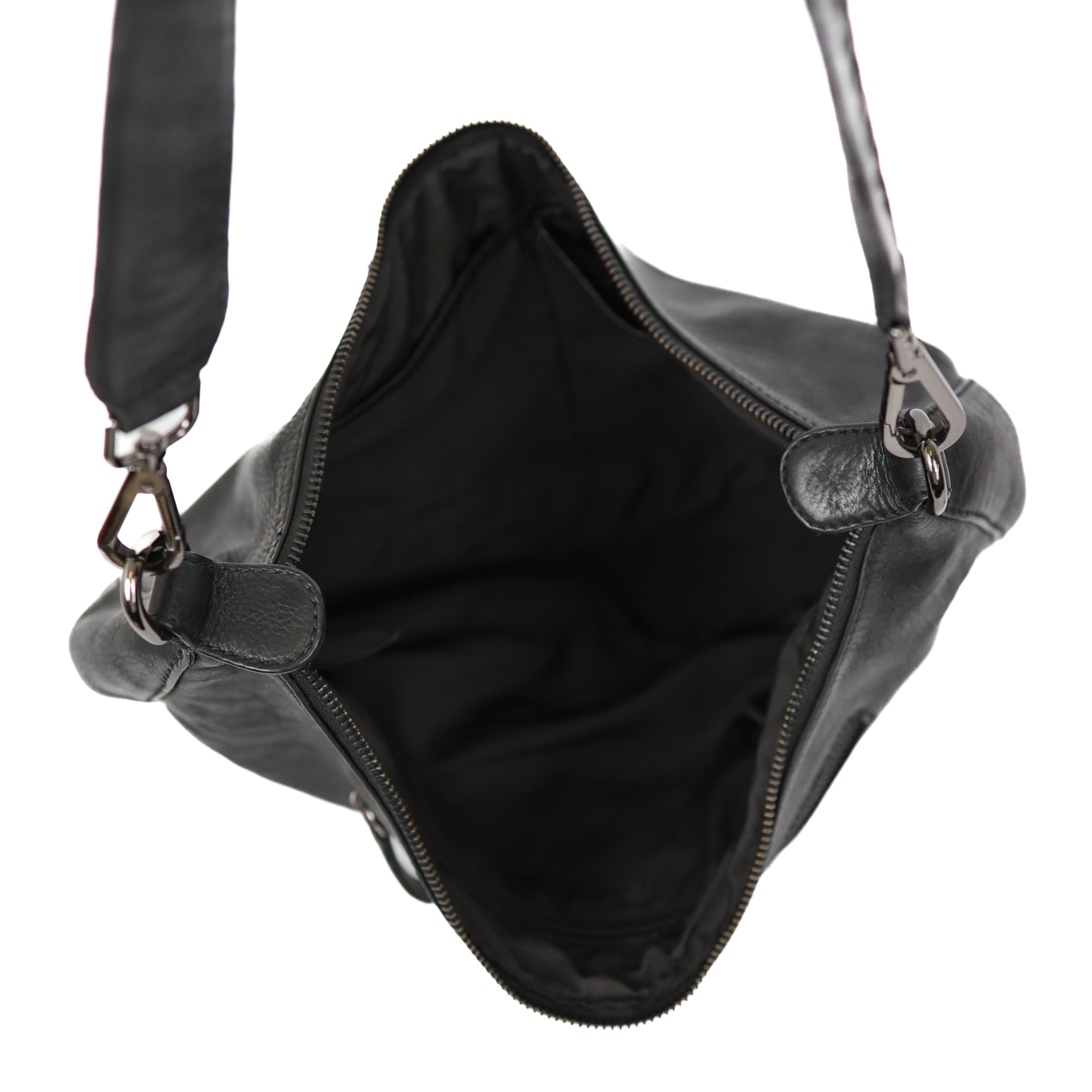 Mittelgroße Beuteltasche 'Ilse' Schwarz