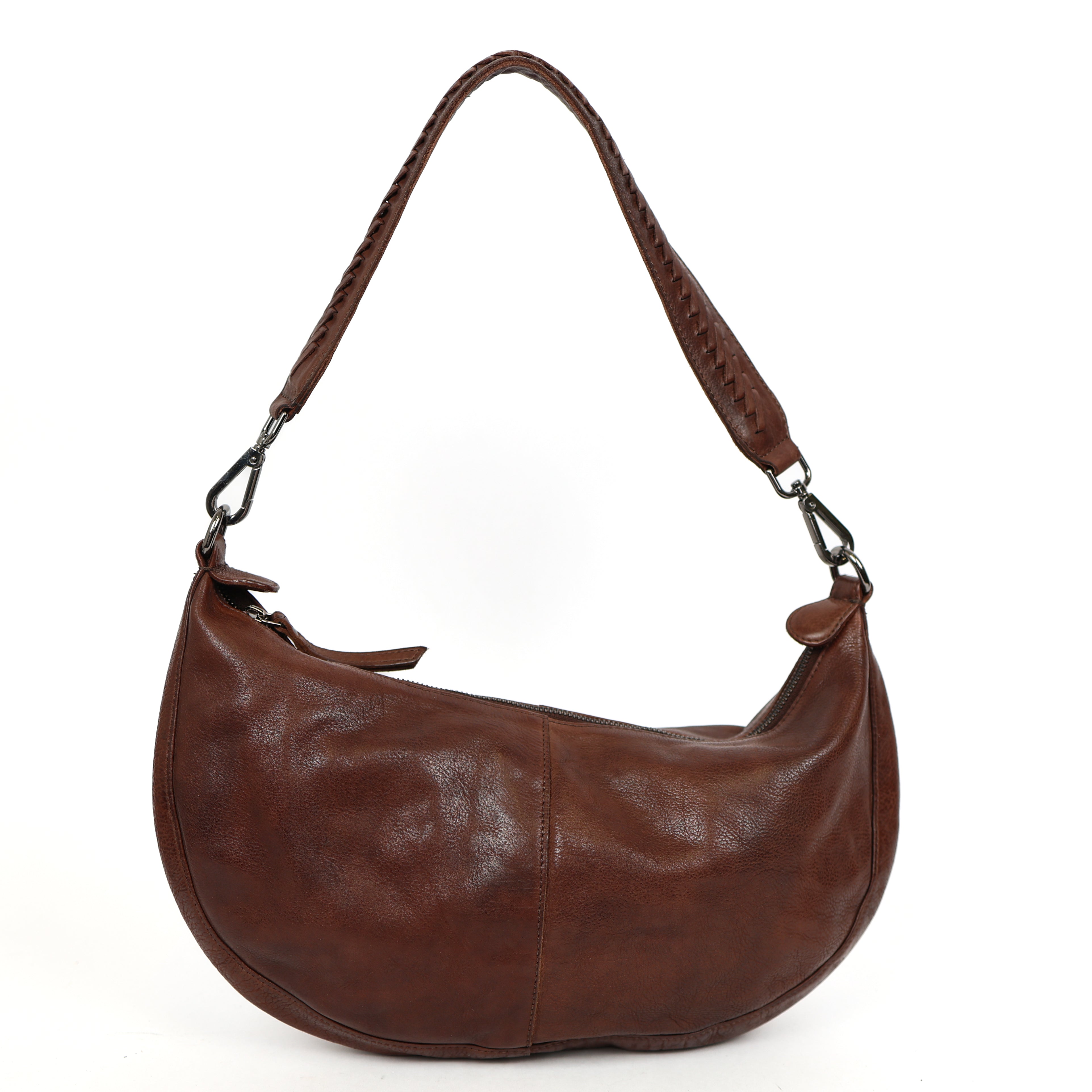 Mittelgroße Beuteltasche 'Ilse' Dunkelbraun