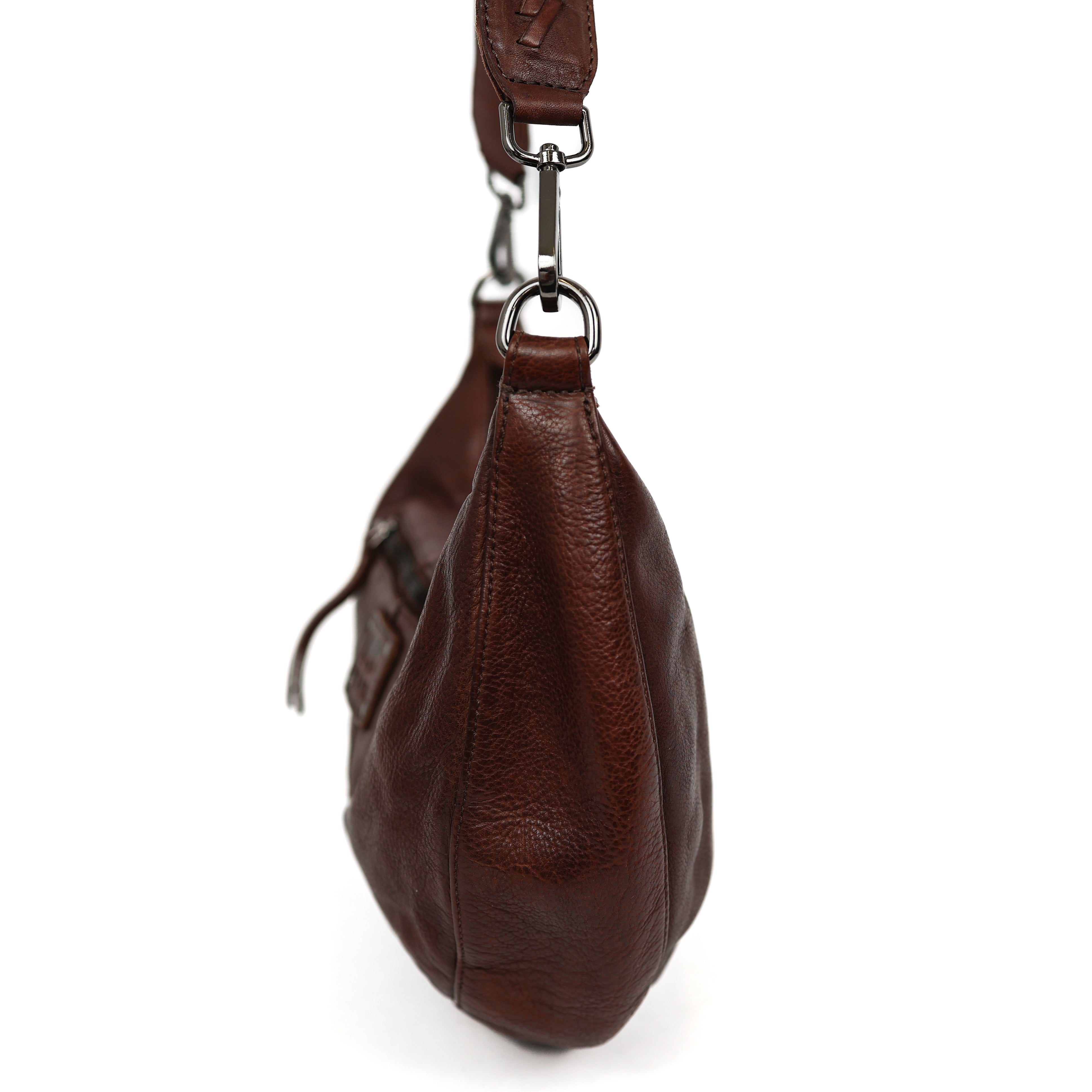 Mittelgroße Beuteltasche 'Ilse' Dunkelbraun