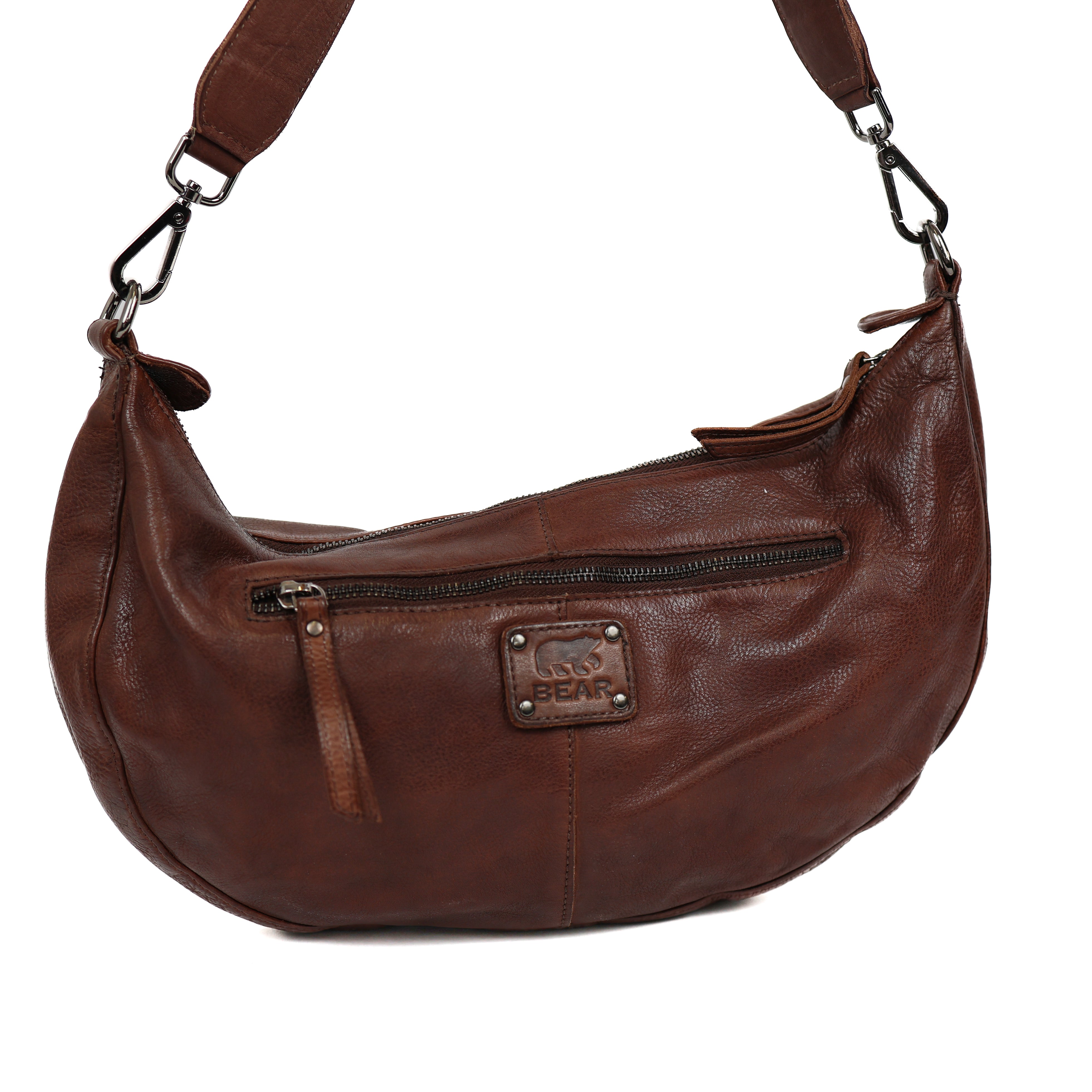 Mittelgroße Beuteltasche 'Ilse' Dunkelbraun