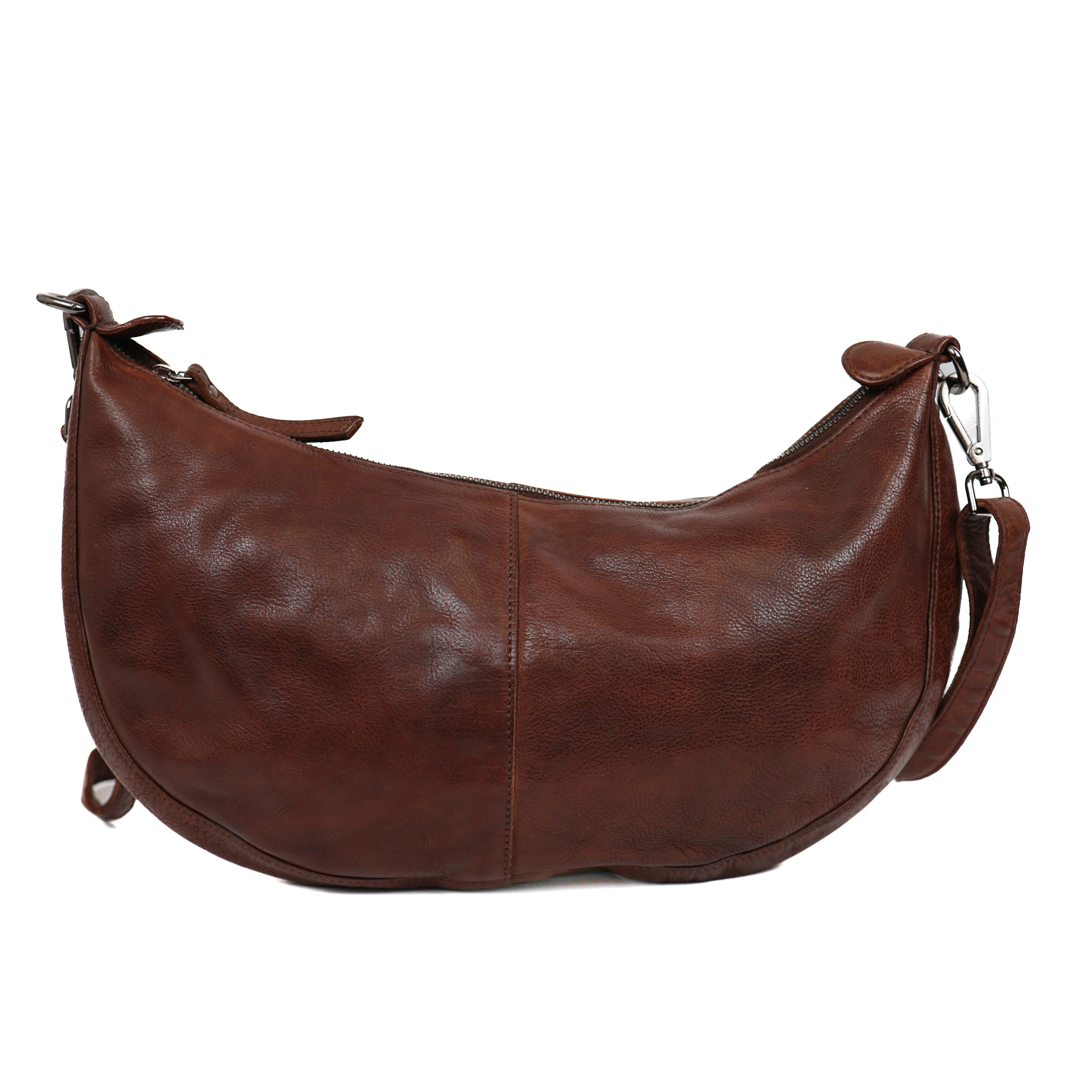 Mittelgroße Beuteltasche 'Ilse' Dunkelbraun