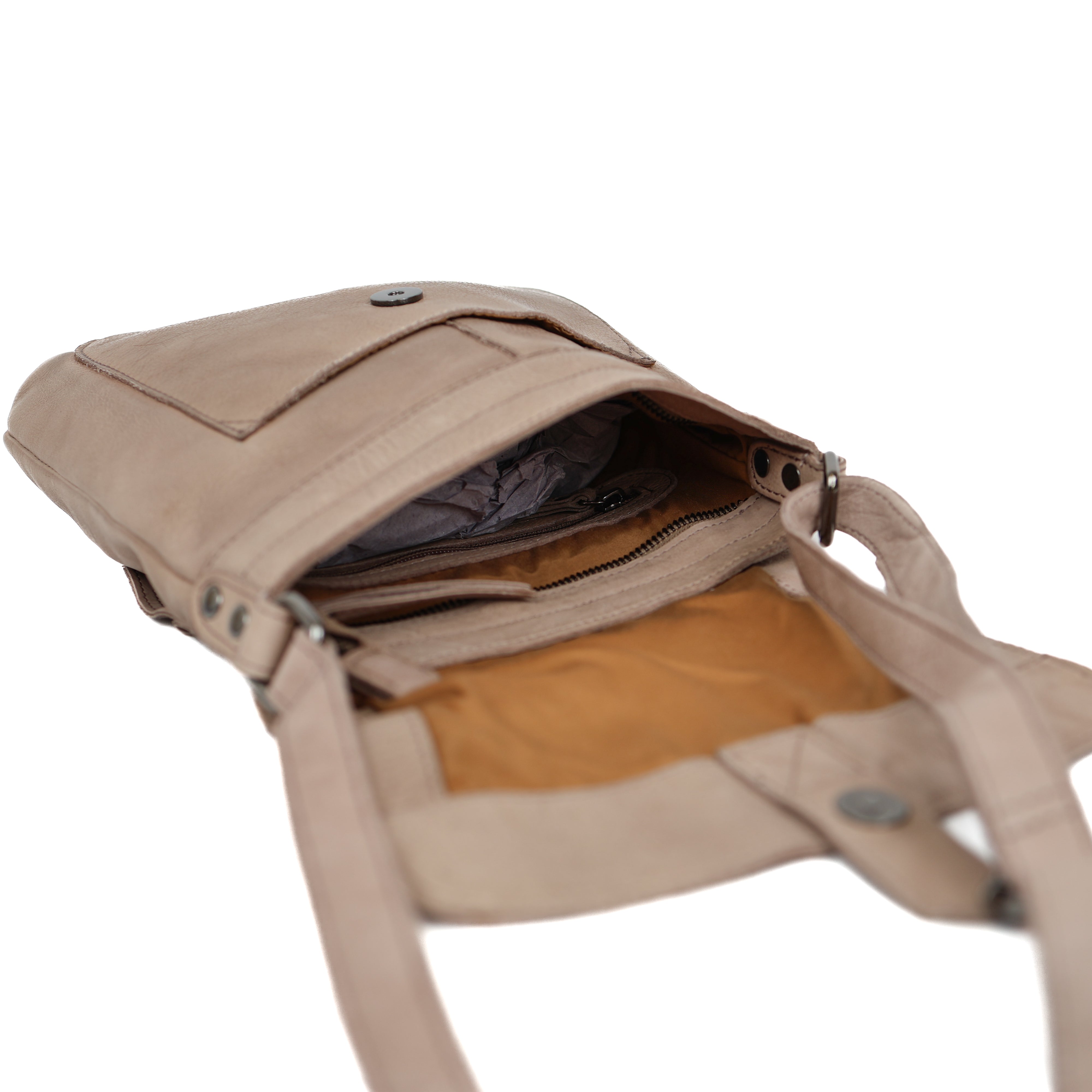 Umhängetasche mit Überschlag 'Jip' Taupe