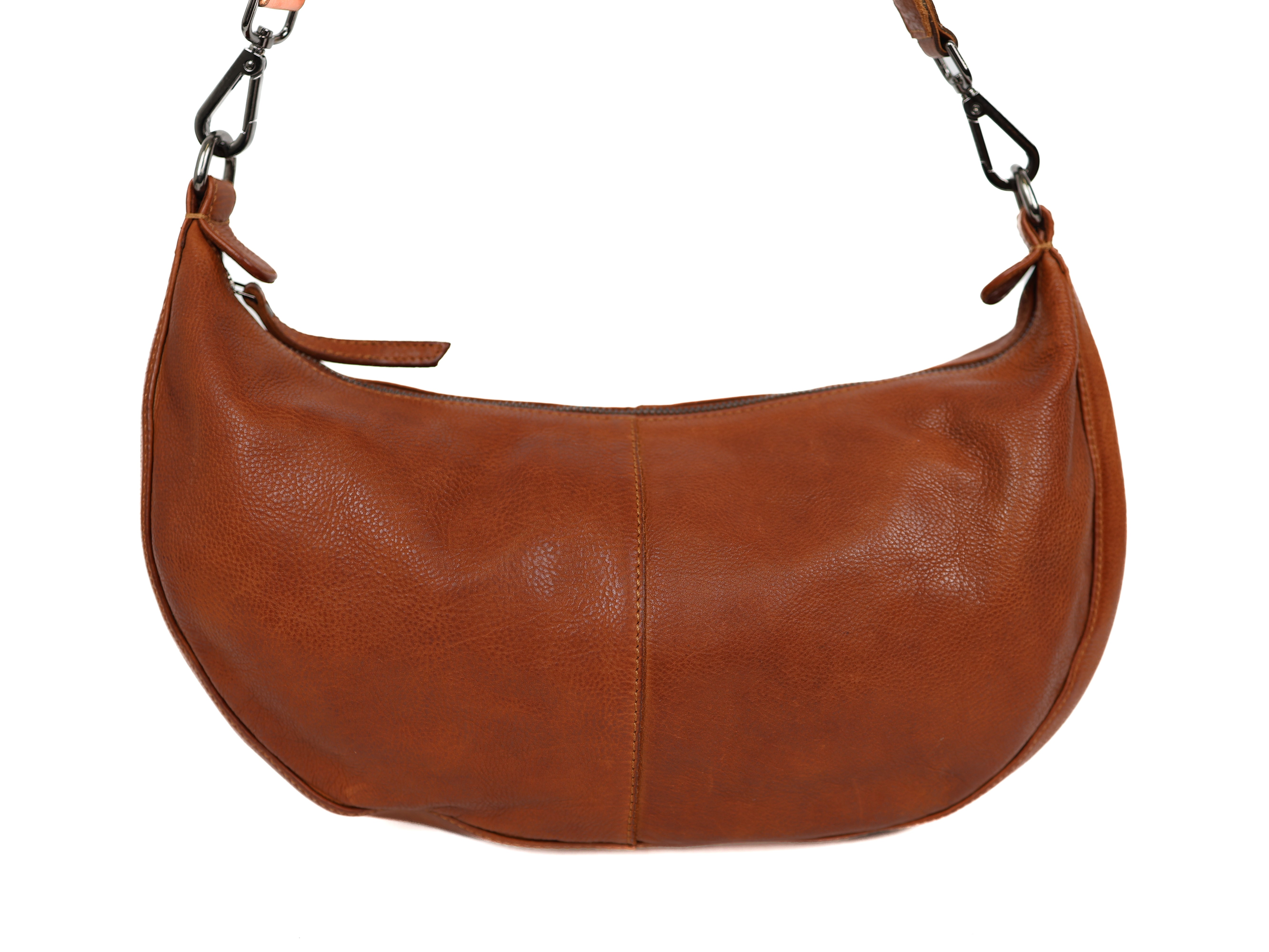 Mittelgroße Beuteltasche 'Ilse' Cognac