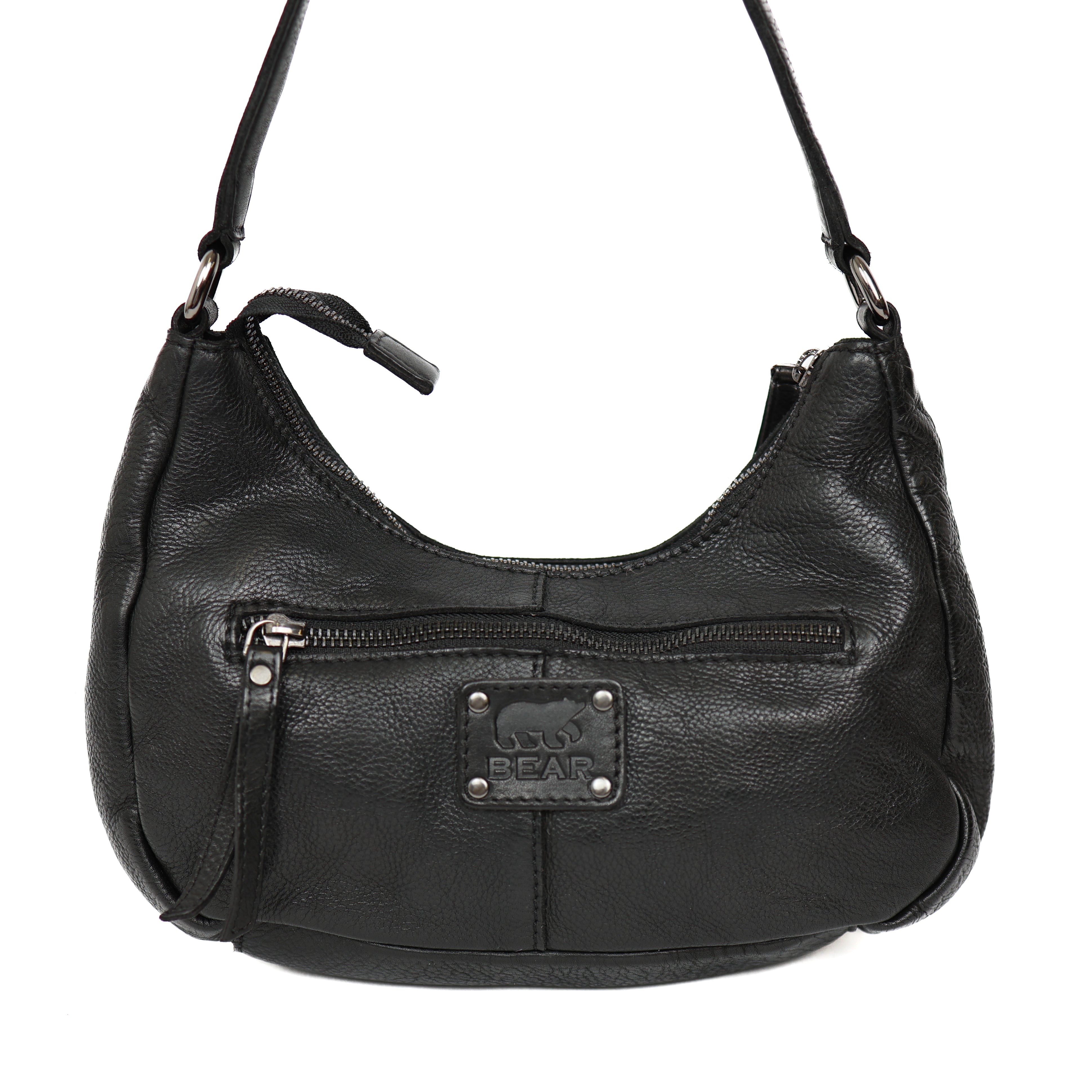 Hand-/Umhängetasche mit Fronttaschen 'Nienke' Schwarz