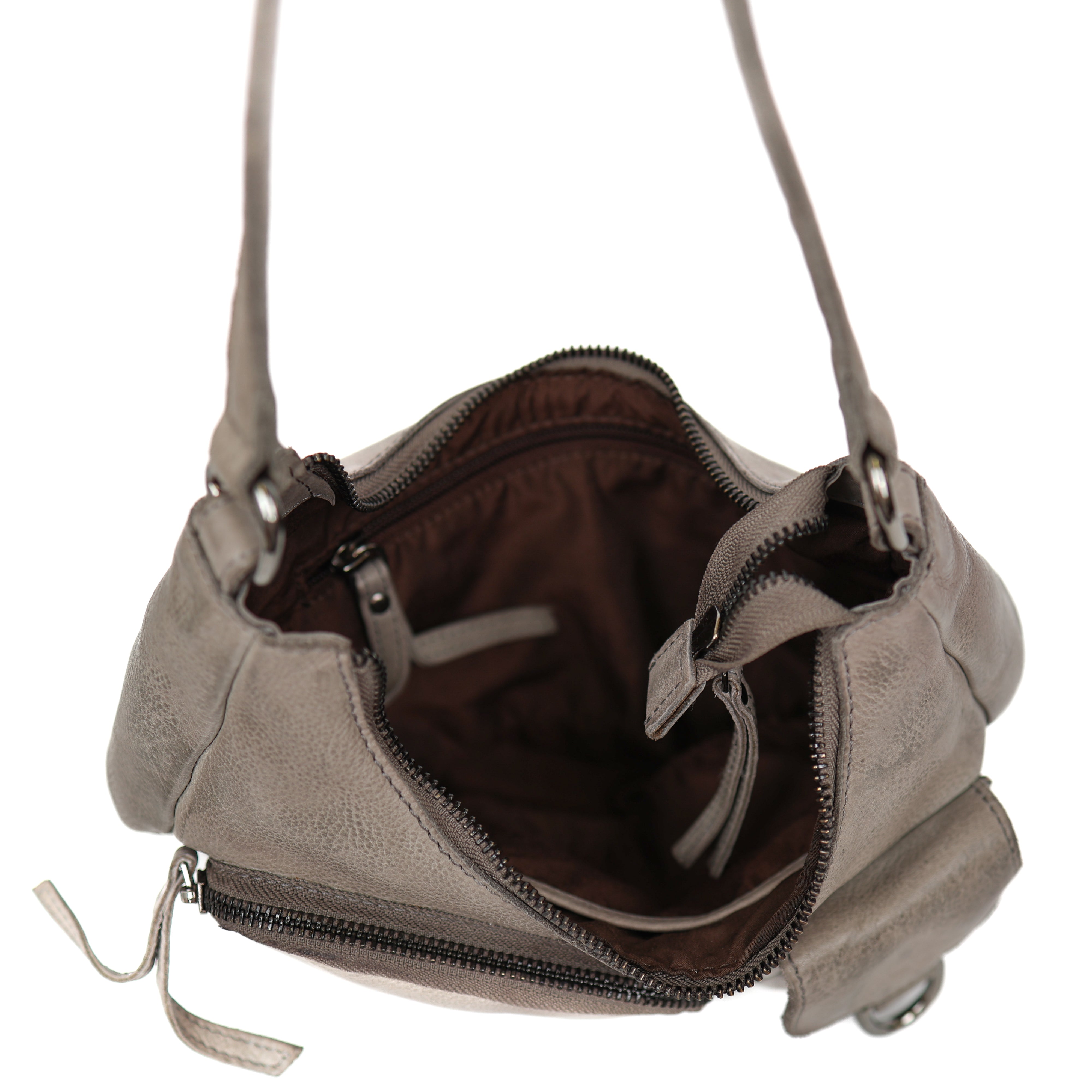 Hand-/Umhängetasche mit Fronttaschen 'Nienke' Grau