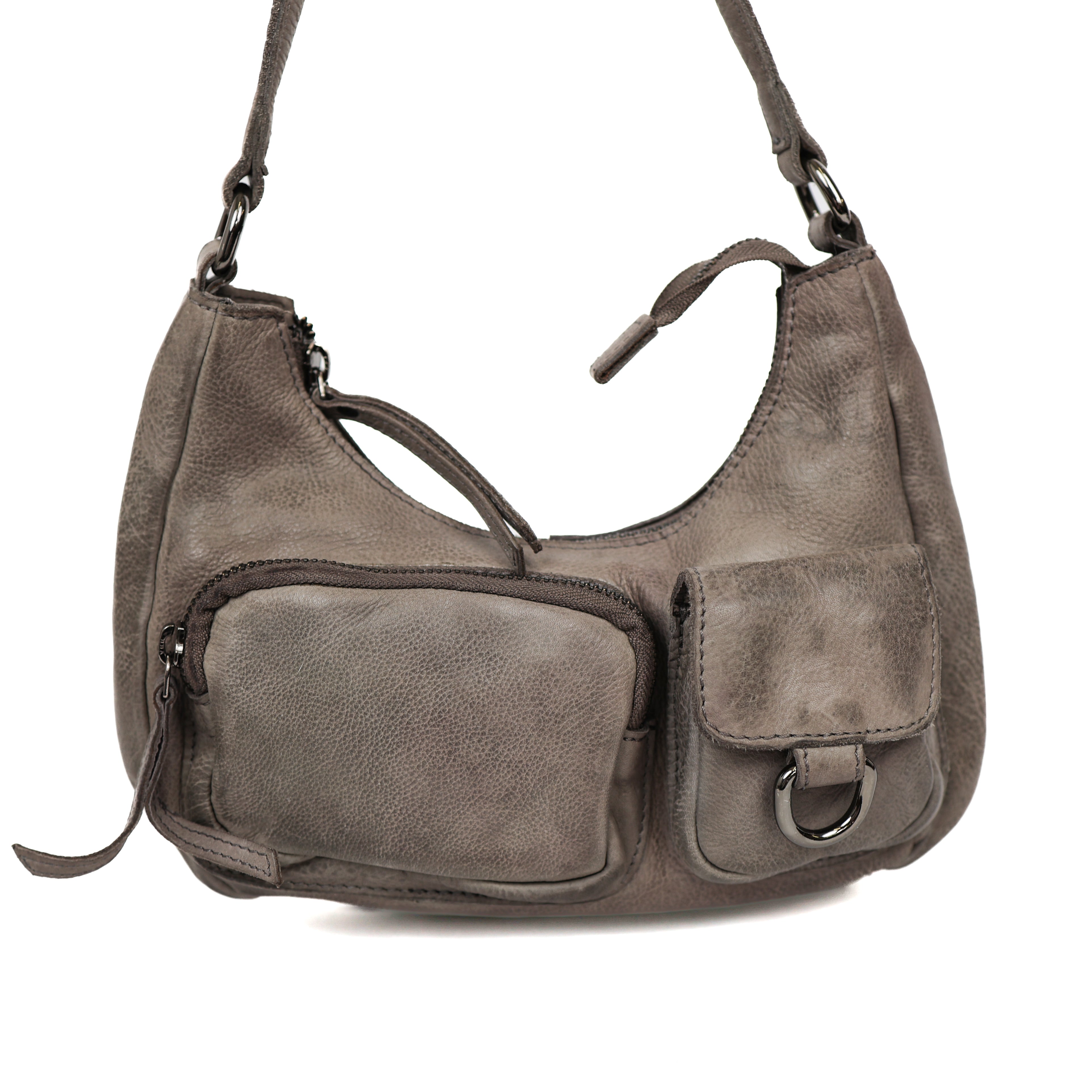 Hand-/Umhängetasche mit Fronttaschen 'Nienke' Grau