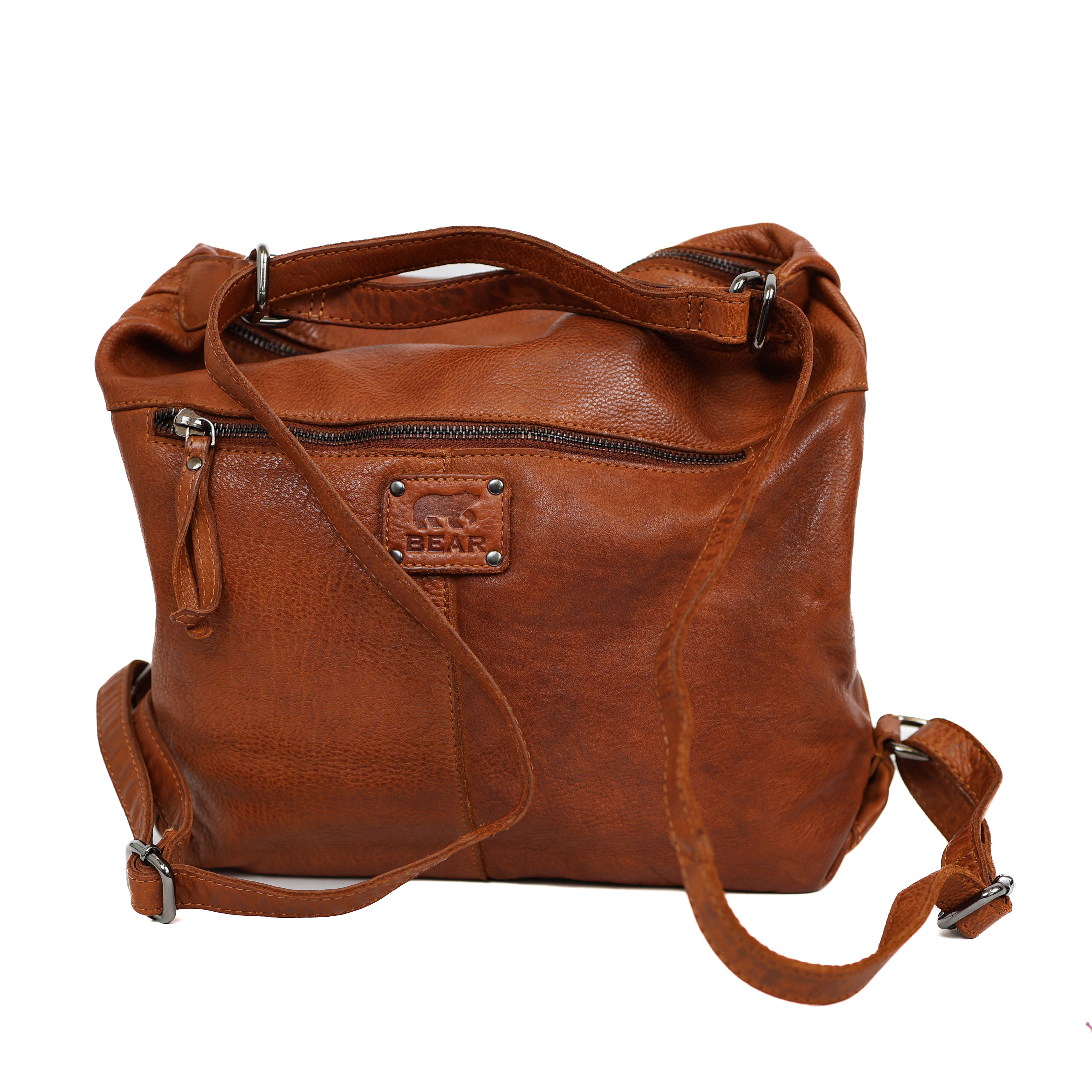 Rucksack/Handtasche 'Veerle' Cognac