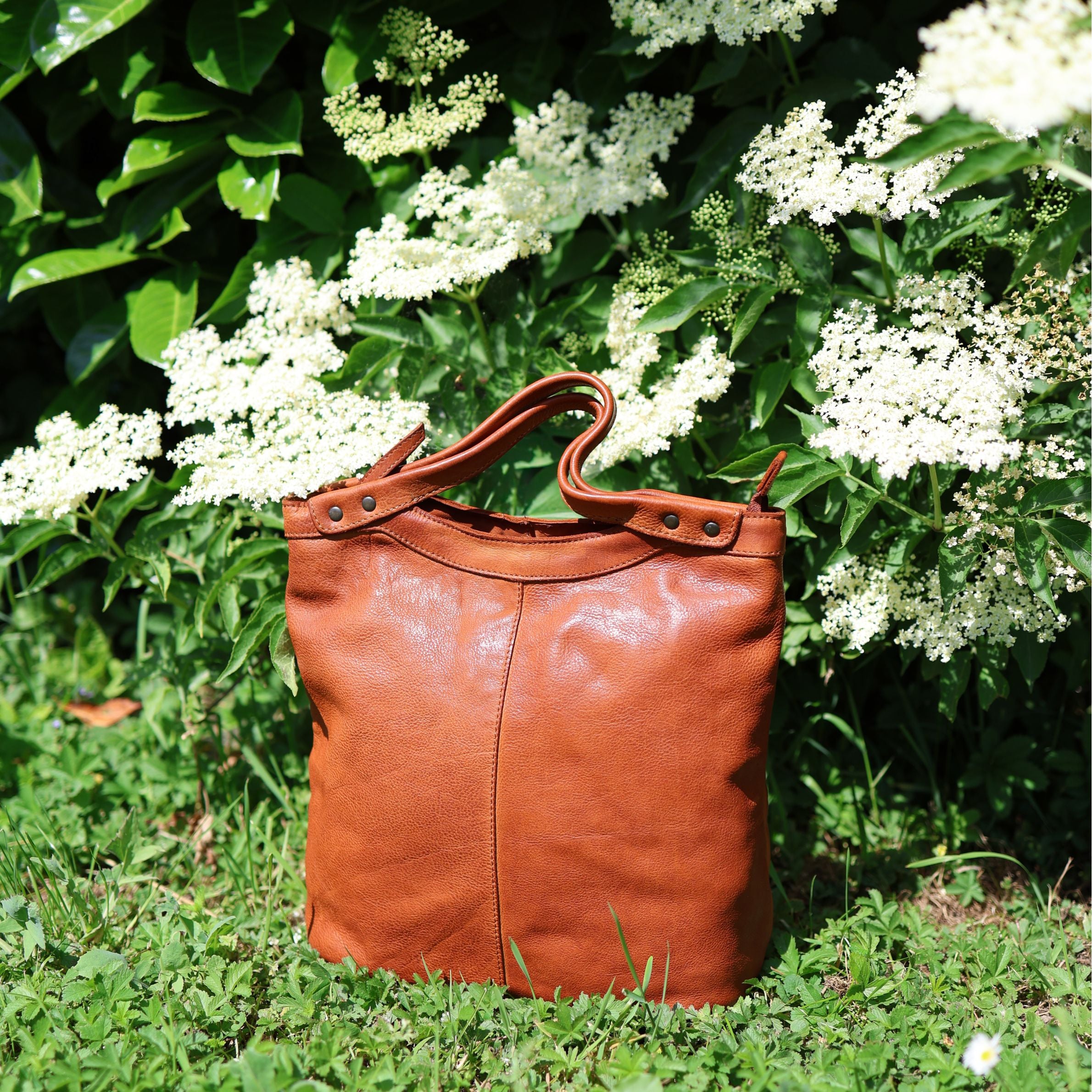 Hand-/Umhängetasche 'Andrea' Cognac