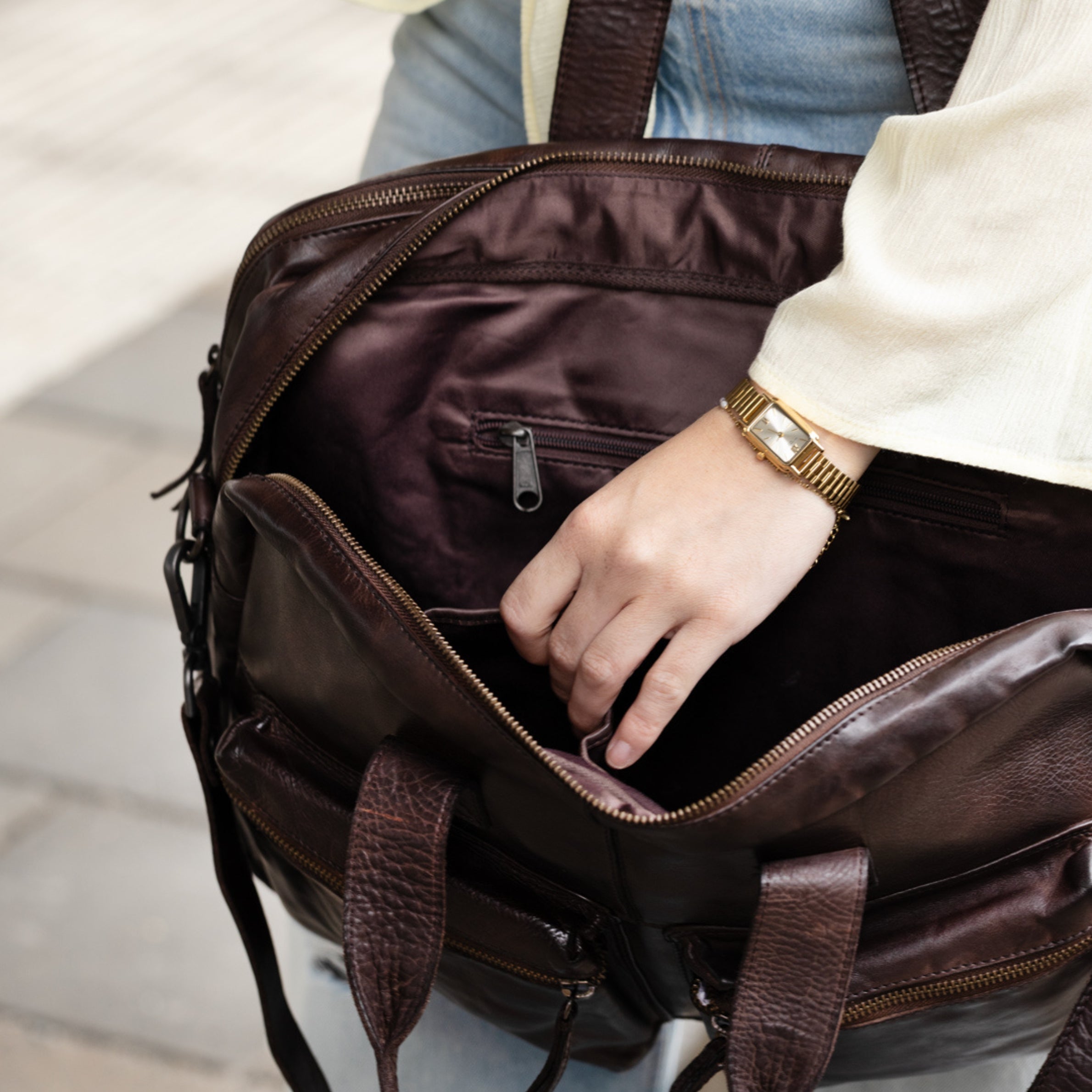 Weekender/Laptoptasche 15.6" 'Lou' Dunkelbraun