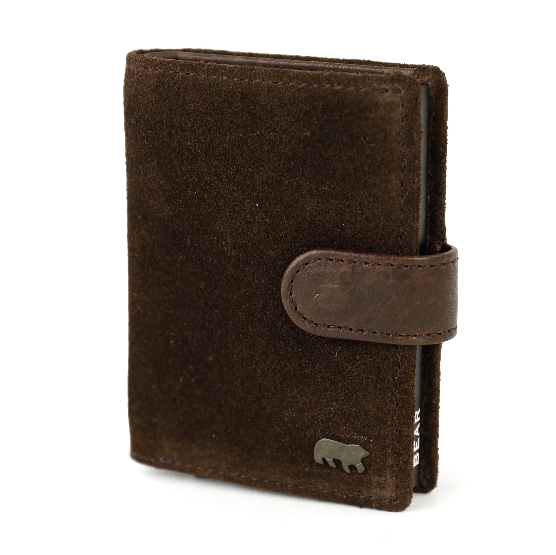 Velours RFID Kartenhalter 'Bobby' Dunkelbraun