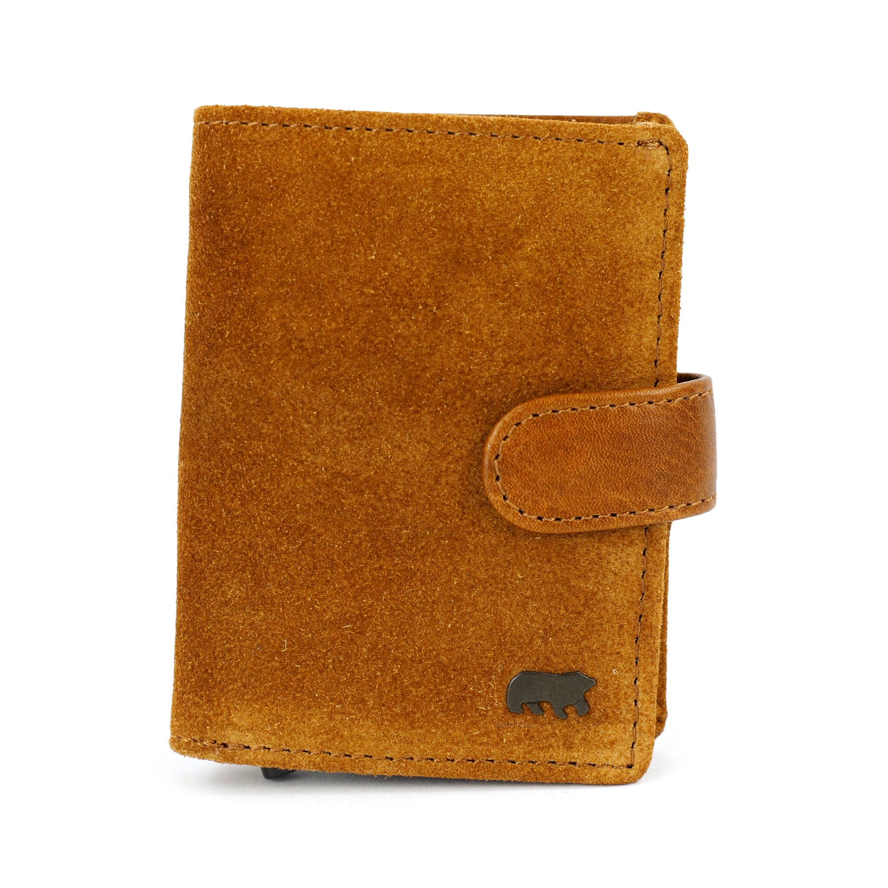 Velours RFID Kartenhalter 'Bobby' Cognac