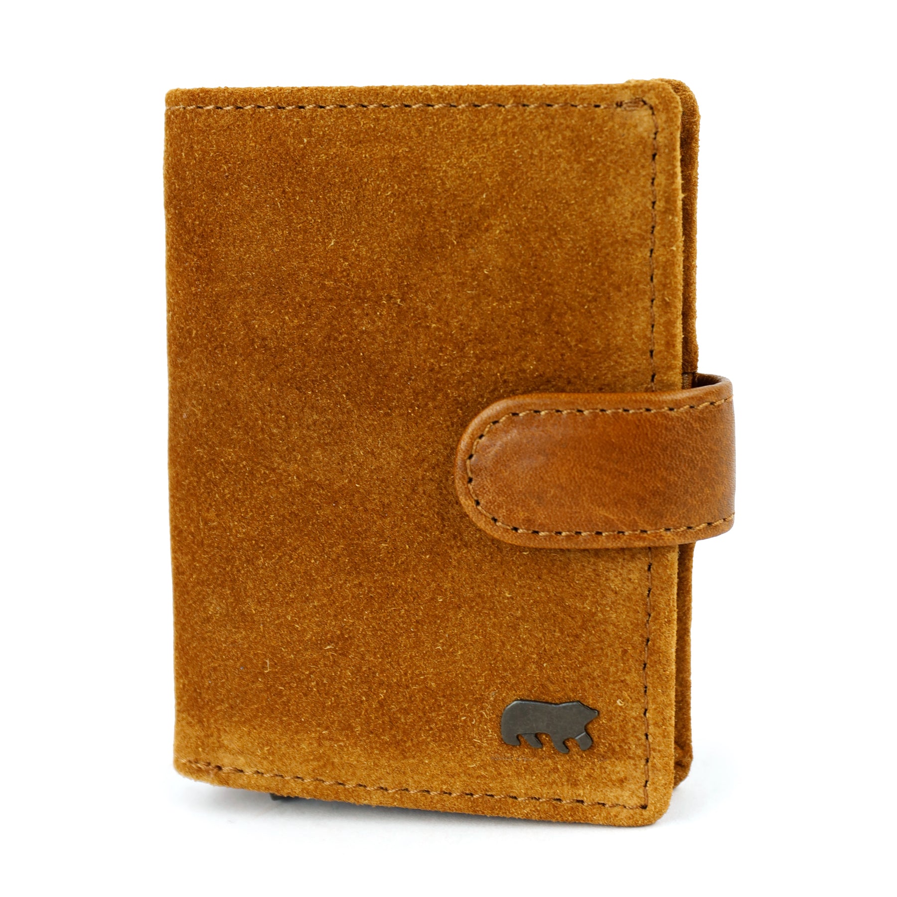 Velours RFID Kartenhalter 'Bobby' Cognac