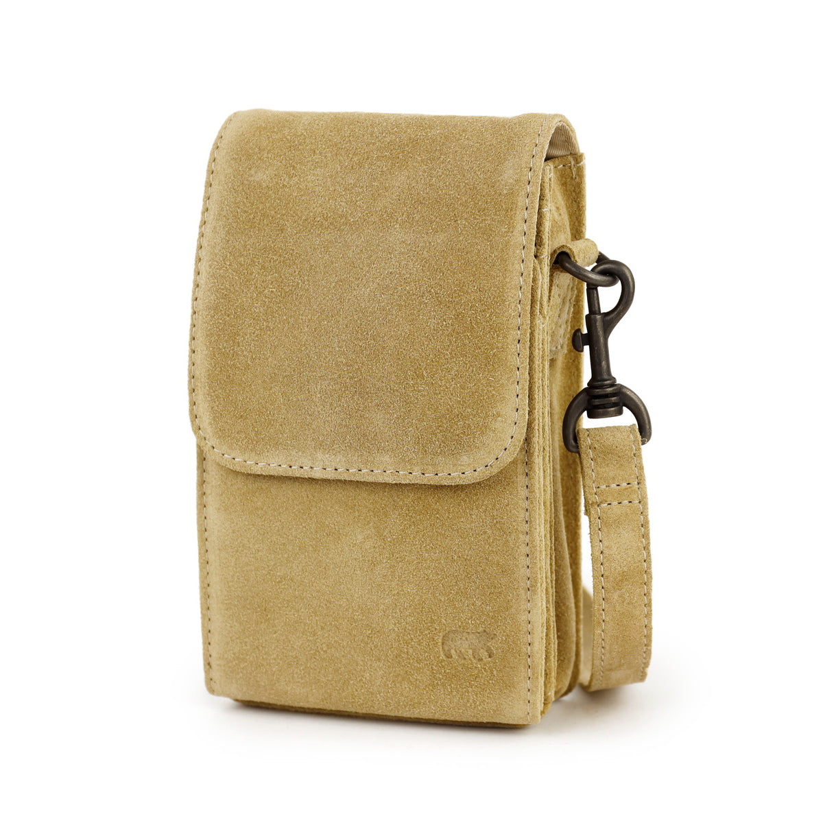 Veloursleder schultertasche „Robbie“ 2.0 Bisquit