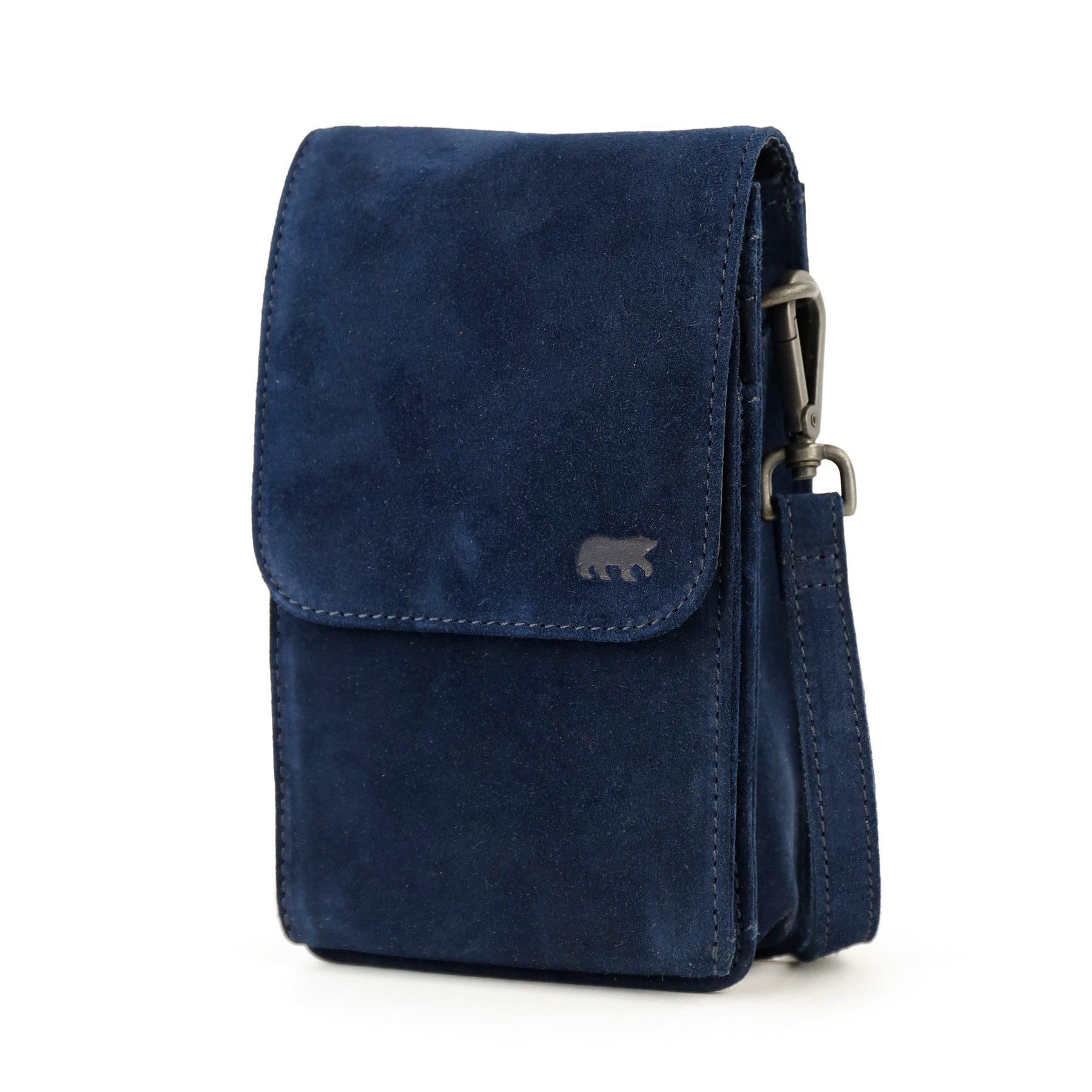 Velours Umhängetasche "Robbie" 2.0 Dunkelblau
