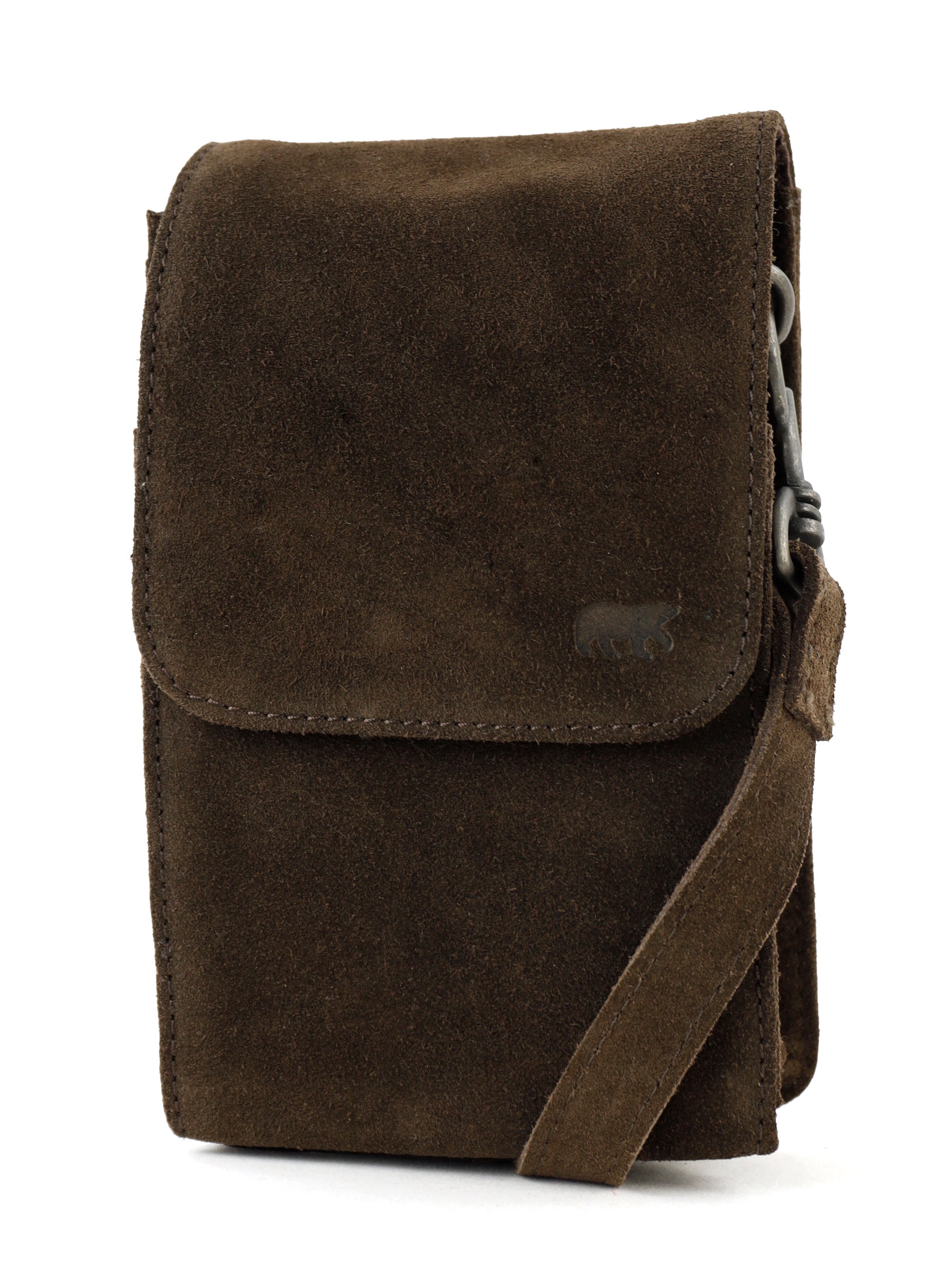 Veloursleder schultertasche „Robbie“ 2.0 Braun