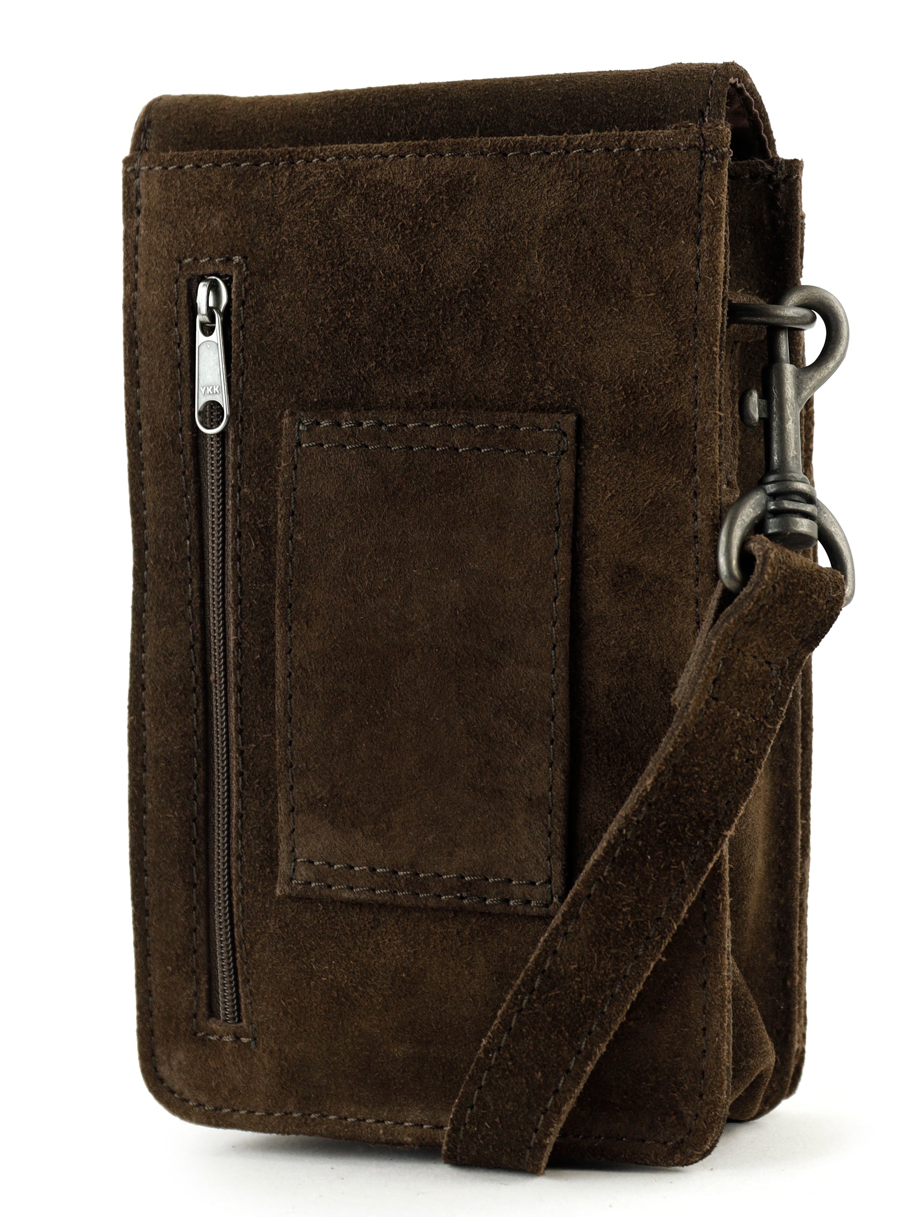 Veloursleder schultertasche „Robbie“ 2.0 Braun