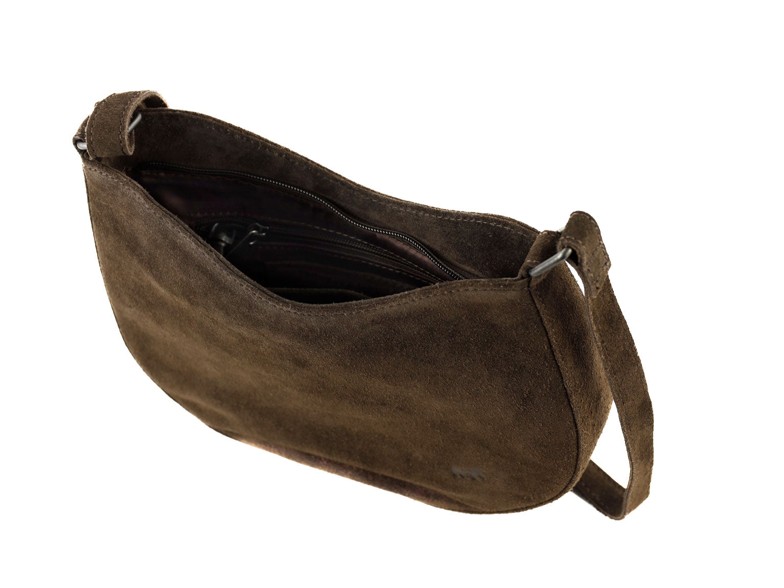 Velours Umhängetasche 'Tamara' Dunkelbraun