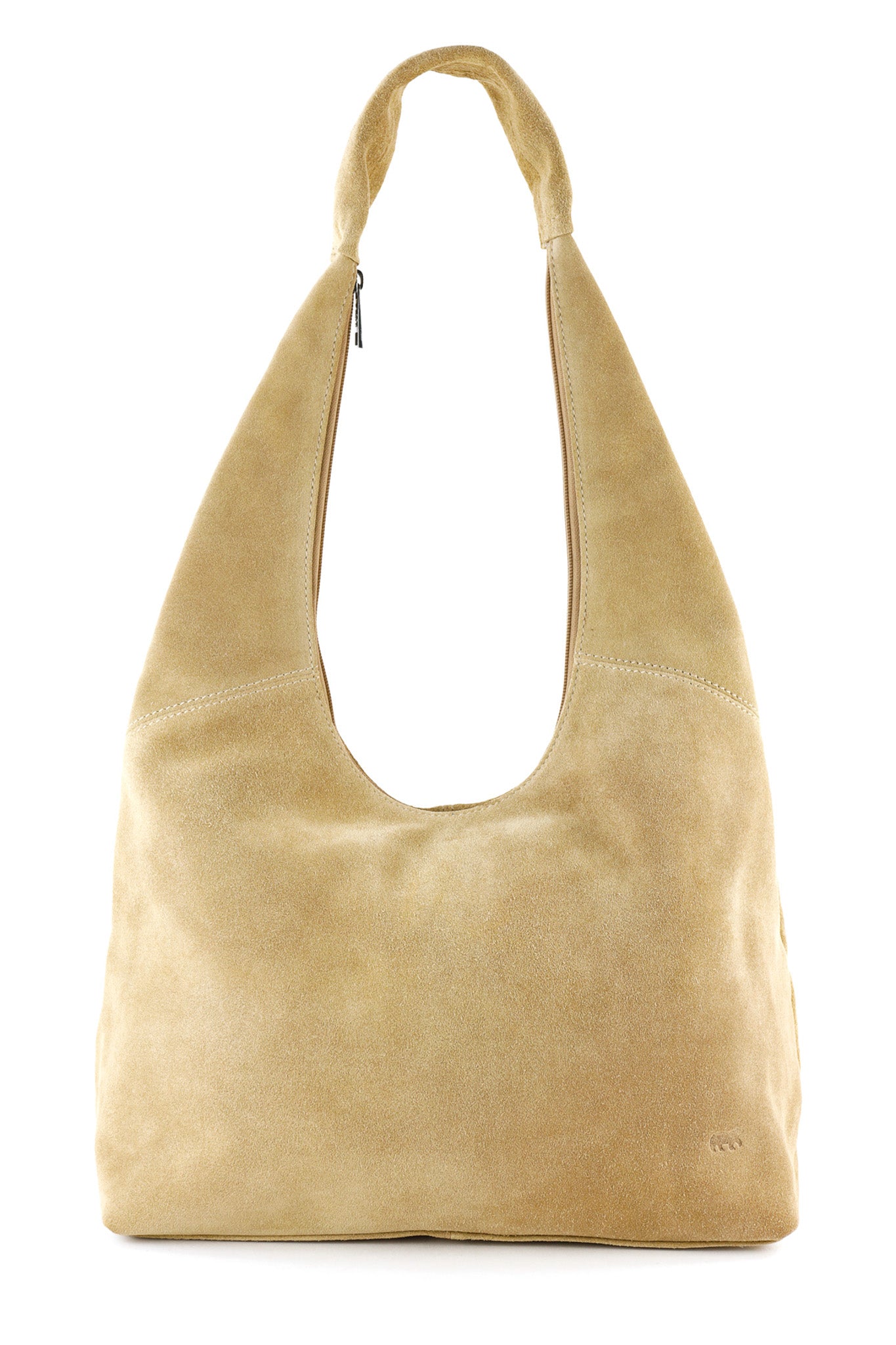 Velours leder tasche 'Pauline' Bisquit