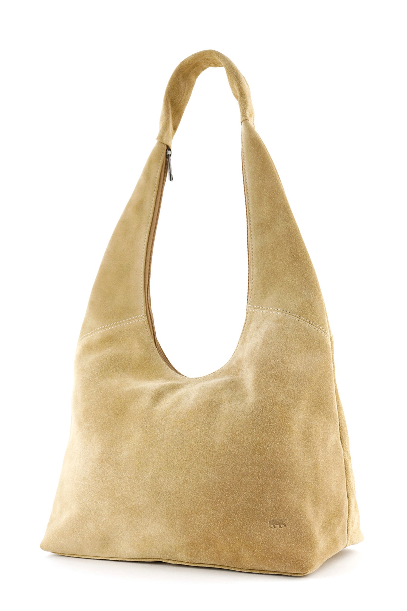 Velours leder tasche 'Pauline' Bisquit