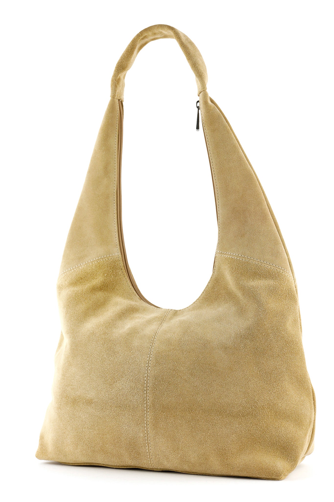 Velours Beuteltasche 'Pauline' Bisquit