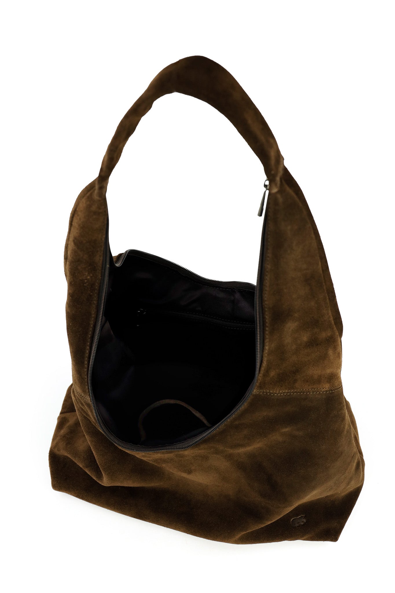 Velours leder tasche 'Pauline' braun