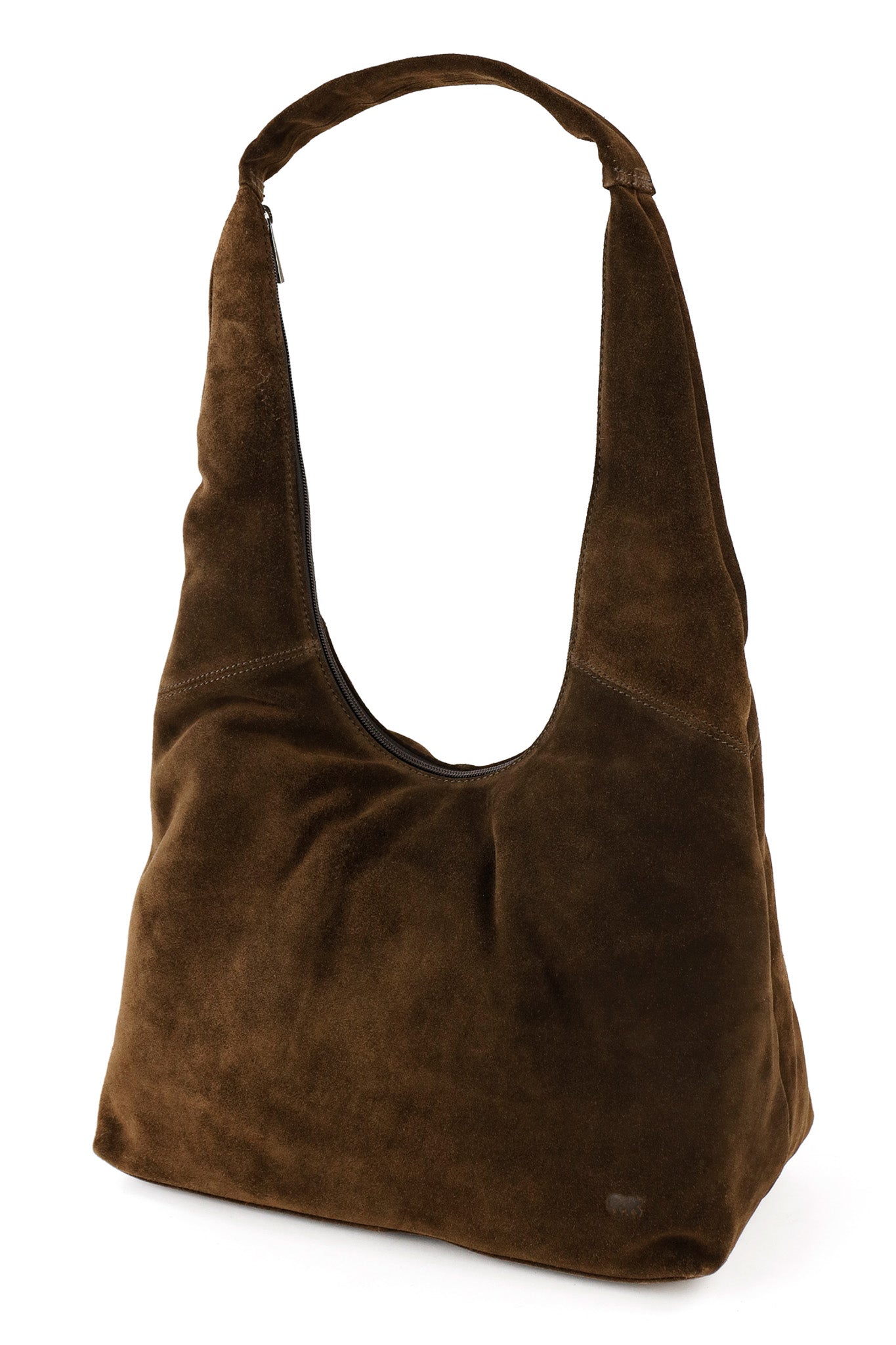 Velours Beuteltasche 'Pauline' Dunkelbraun