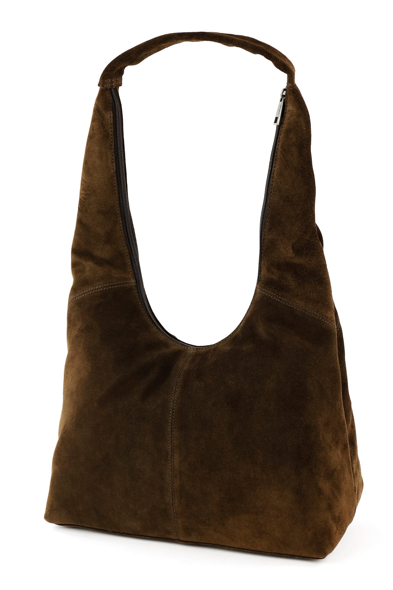 Velours Beuteltasche 'Pauline' Dunkelbraun