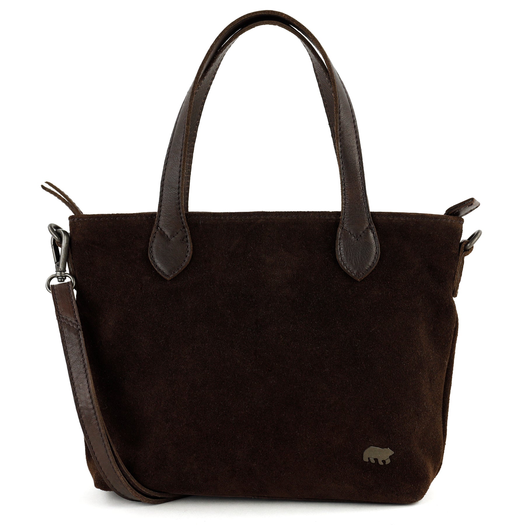 Velours Hand-/Umhängetasche 'Wietske' Dunkelbraun