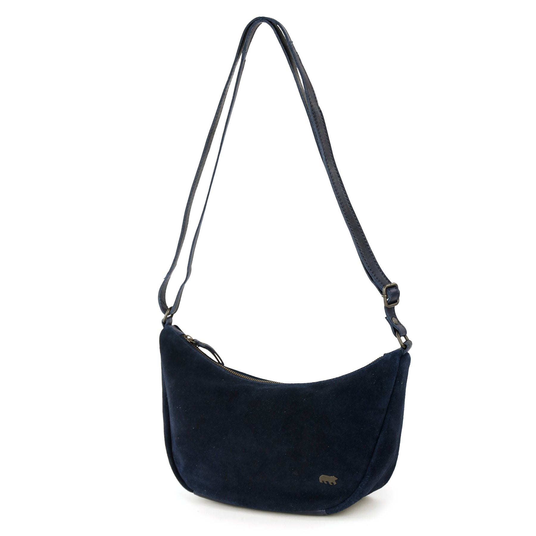 Velours Crossbody Tasche 'Jade' Navy