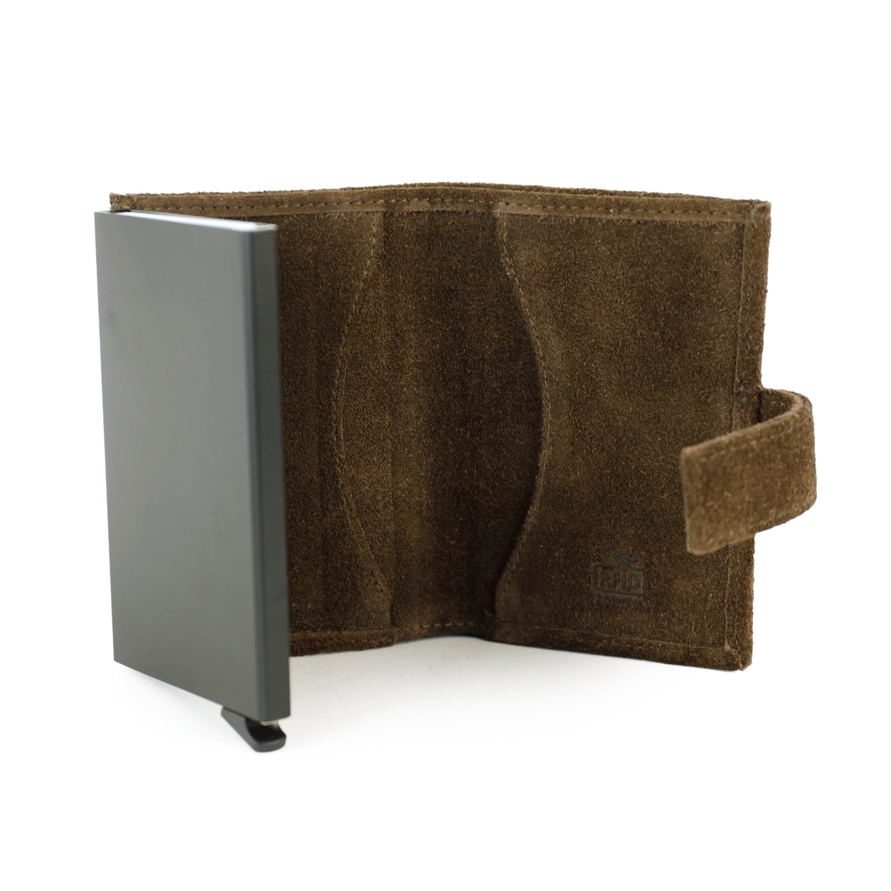 Velours RFID Kartenhalter 'Elsie' Dunkelbraun