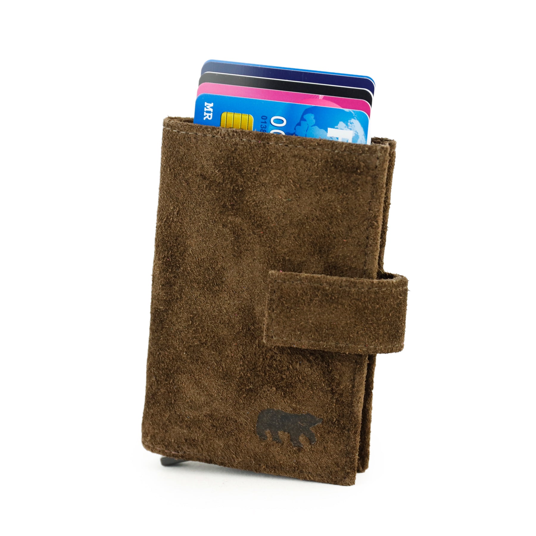 Velours RFID Kartenhalter 'Elsie' Dunkelbraun