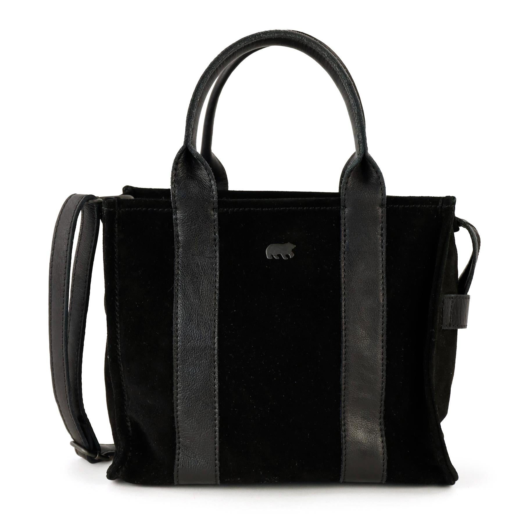 Velours Mini Tote Bag 'Nova' Schwarz