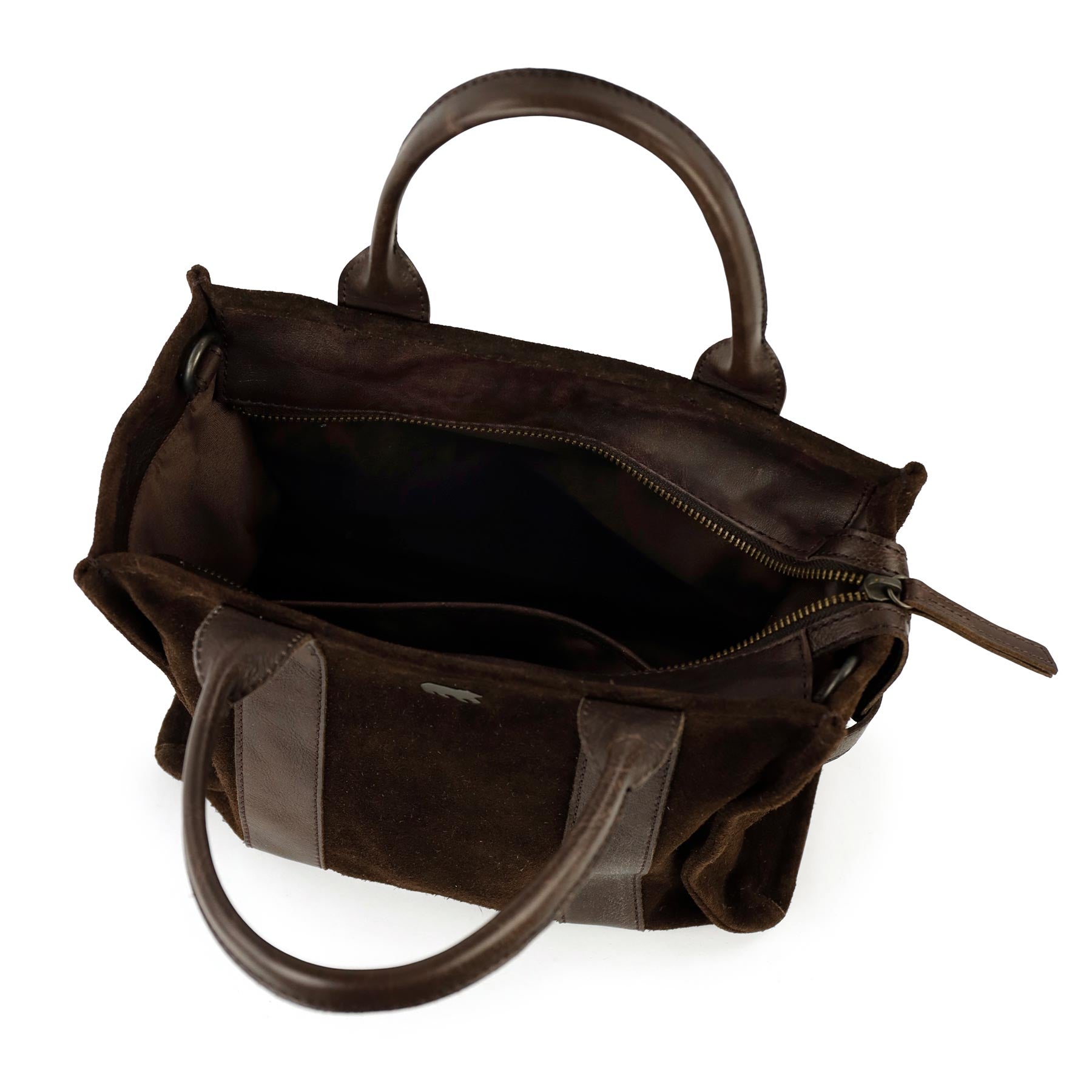 Velours Mini Tote Bag 'Nova' Dunkelbraun