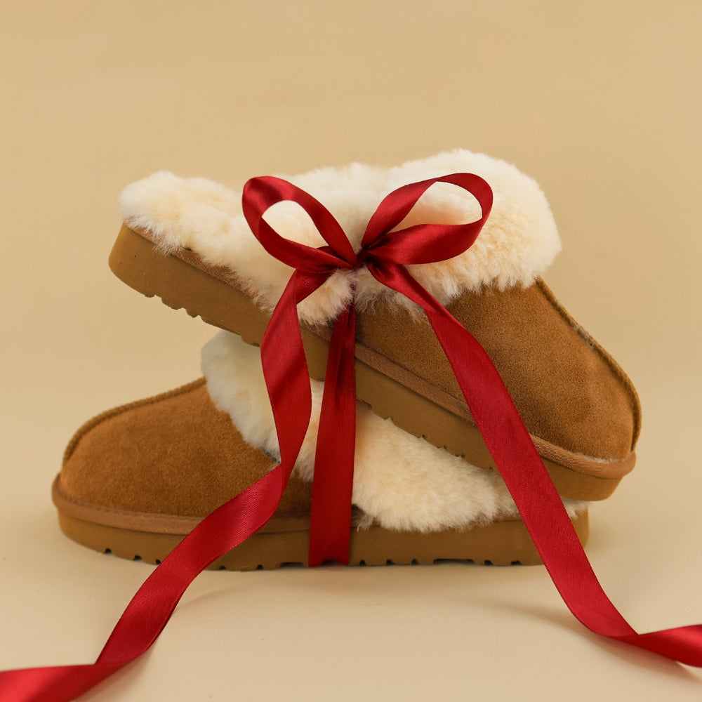 Hausschuhe 'Teddy' beige