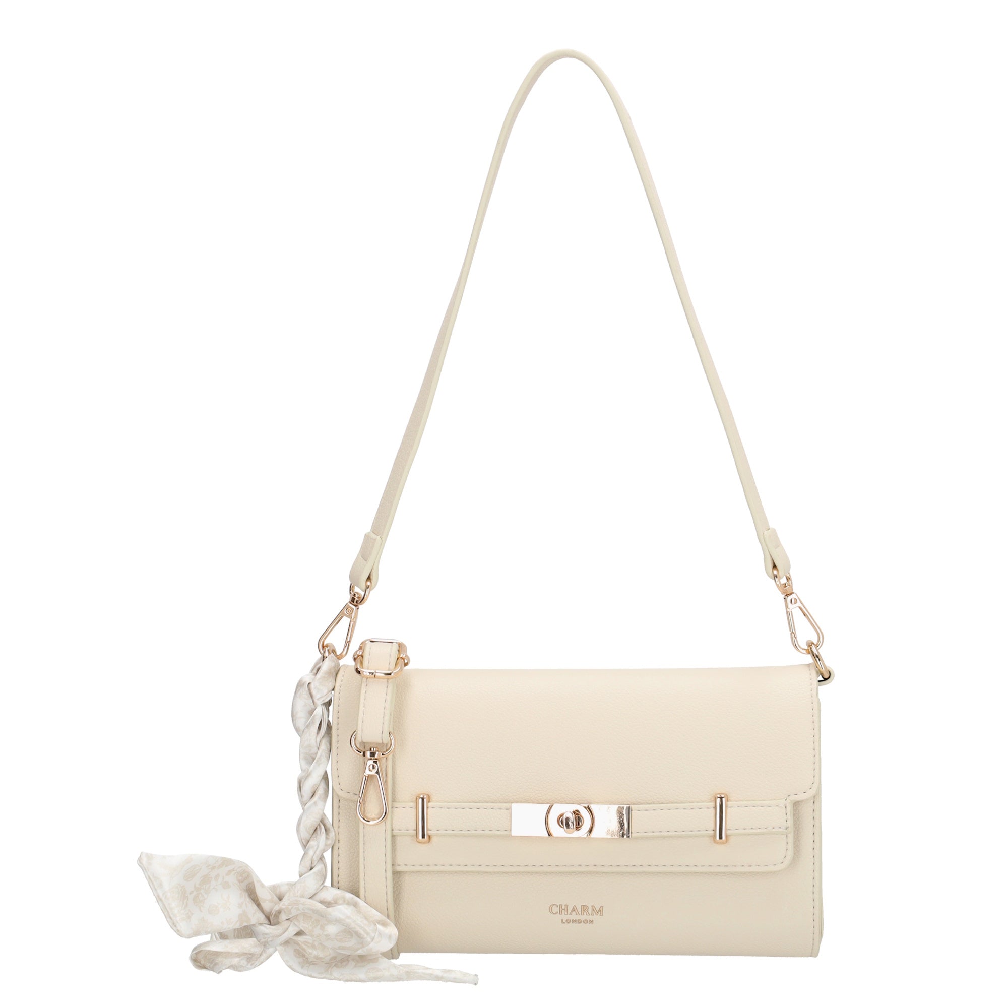 The Hamptons Schoudertas crème