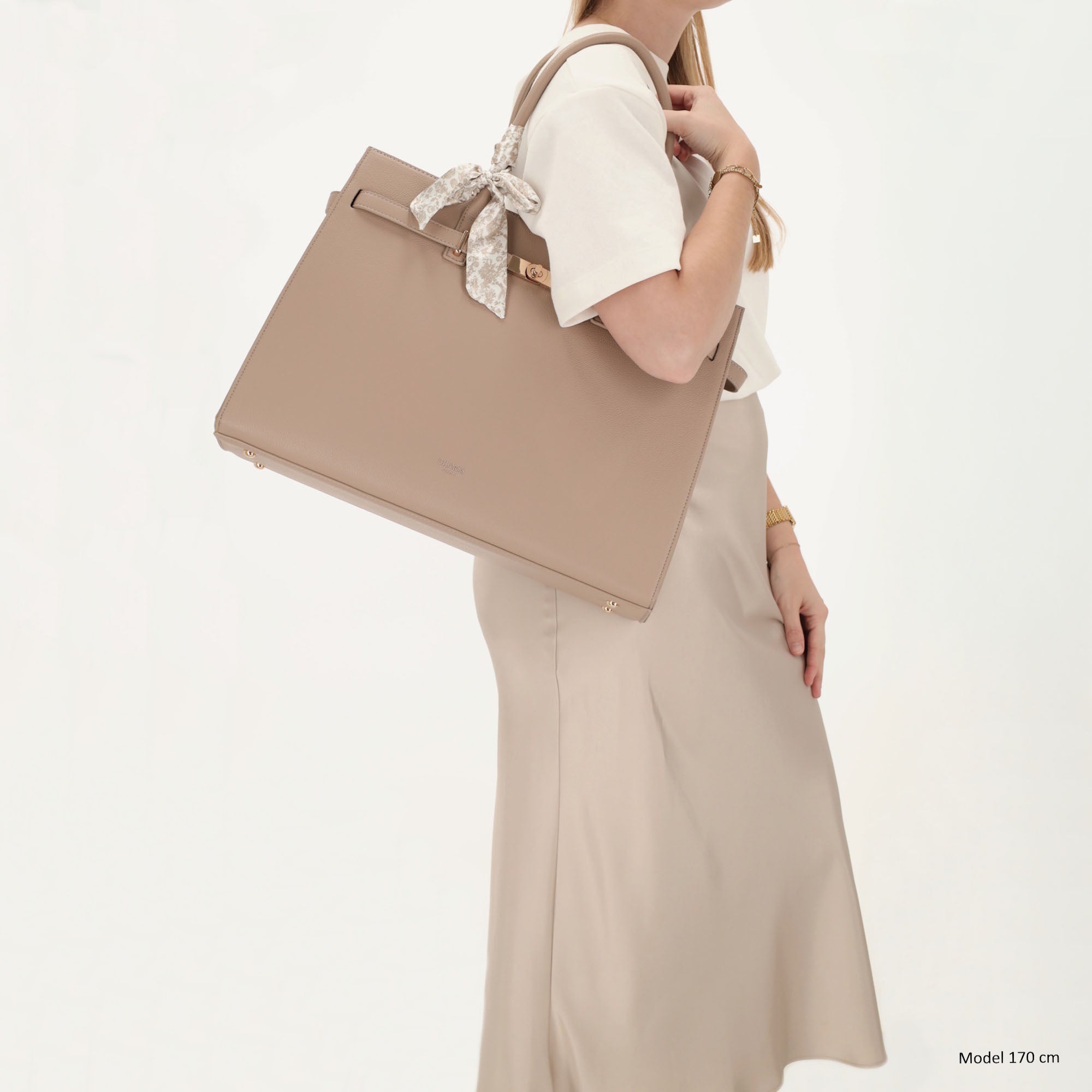 The Hamptons Laptoptas 15.6 inch lichttaupe