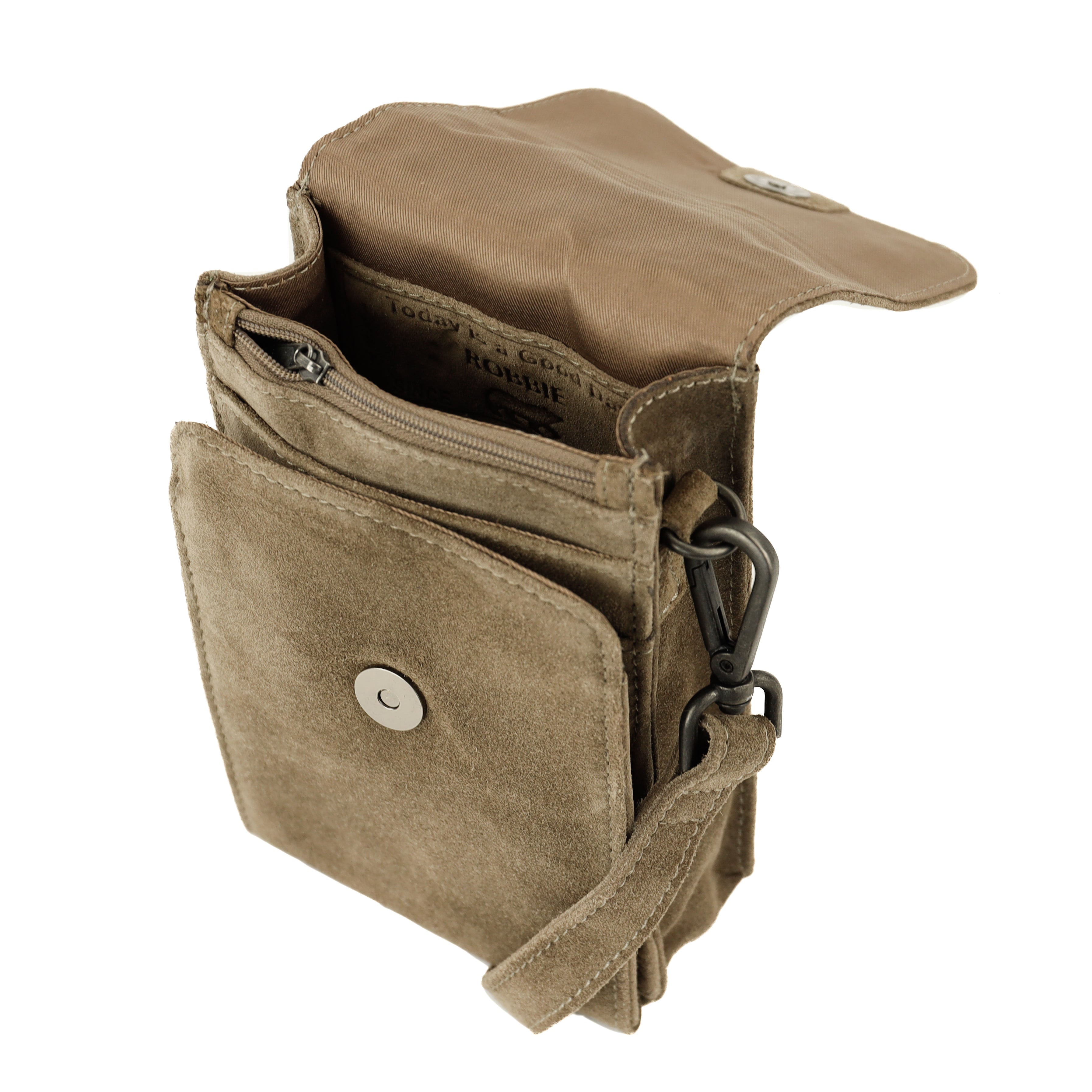Velours Umhängetasche 'Robbie' 2.0 Taupe