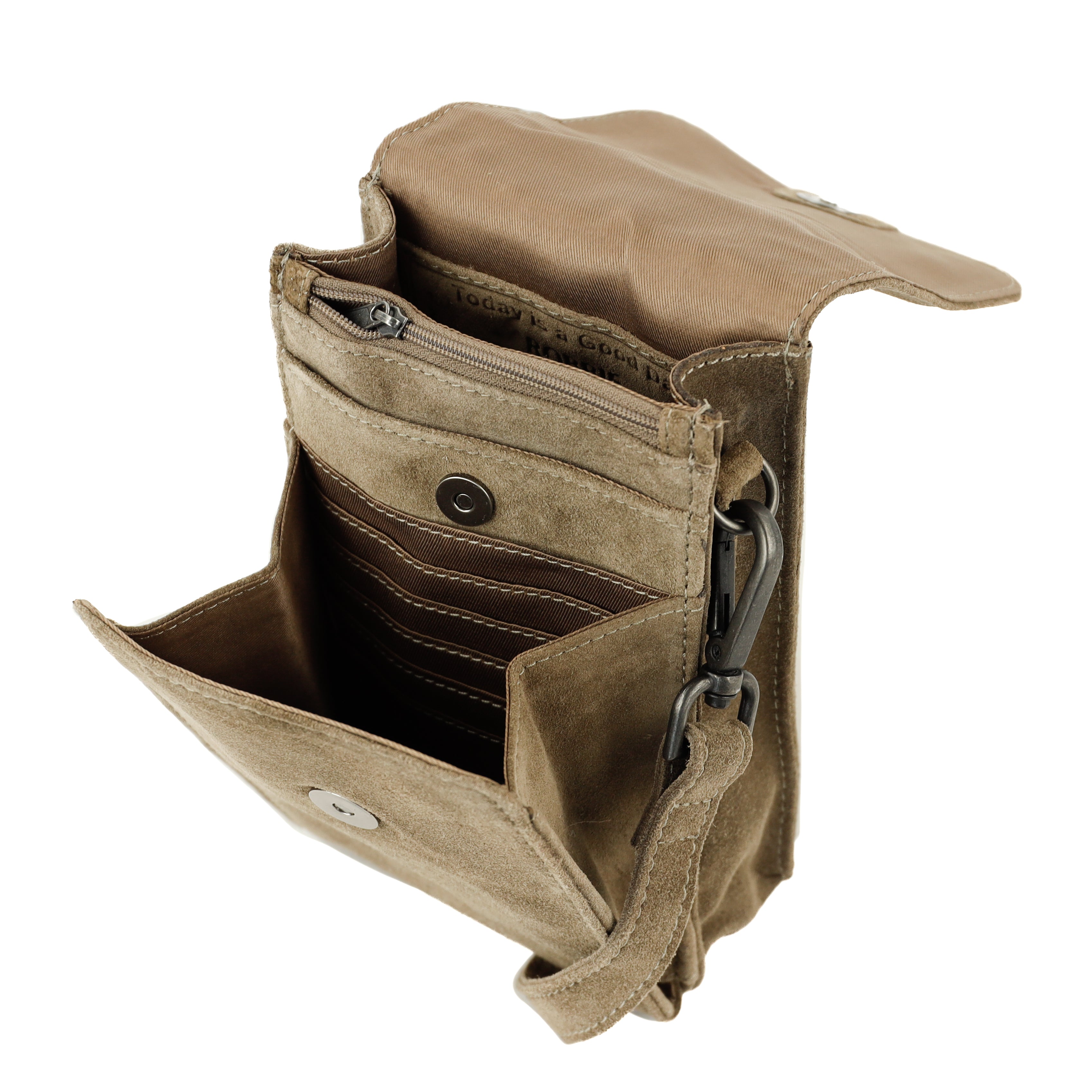 Velours Umhängetasche 'Robbie' 2.0 Taupe