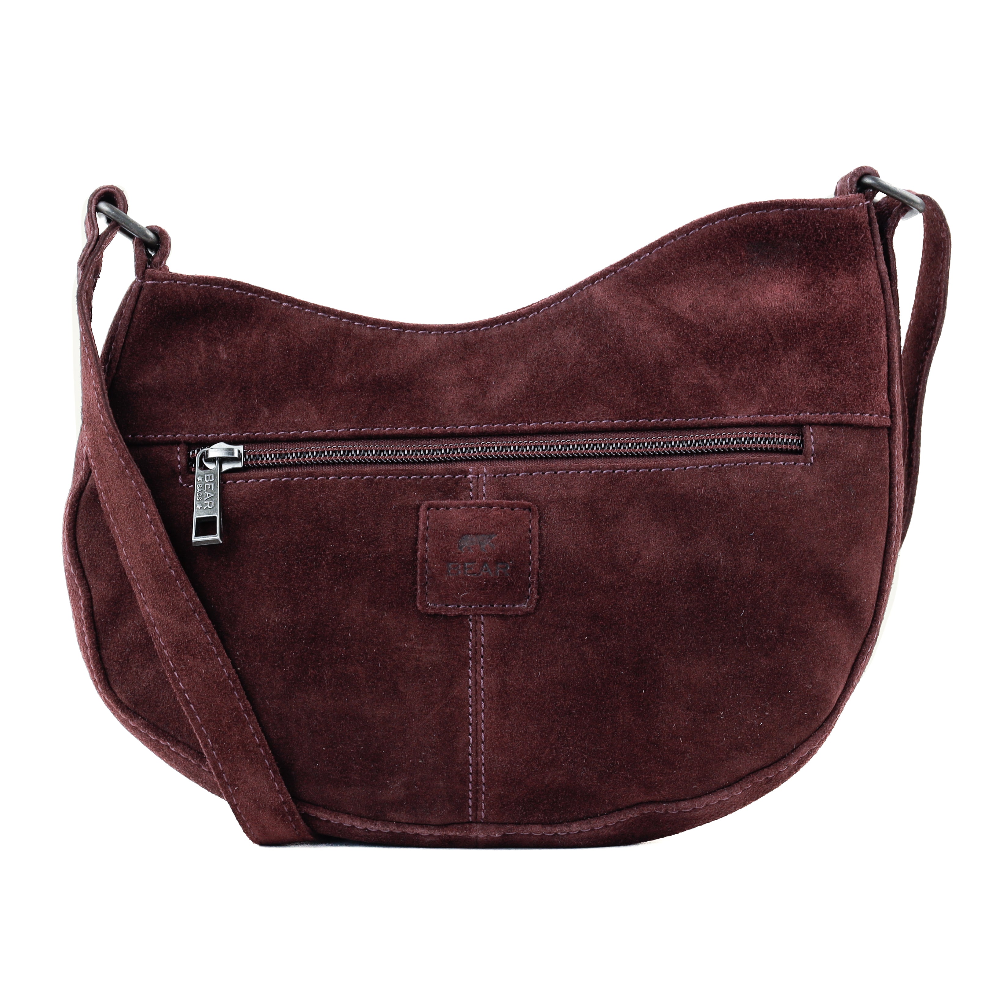 Velours Umhängetasche 'Tamara' Bordeaux