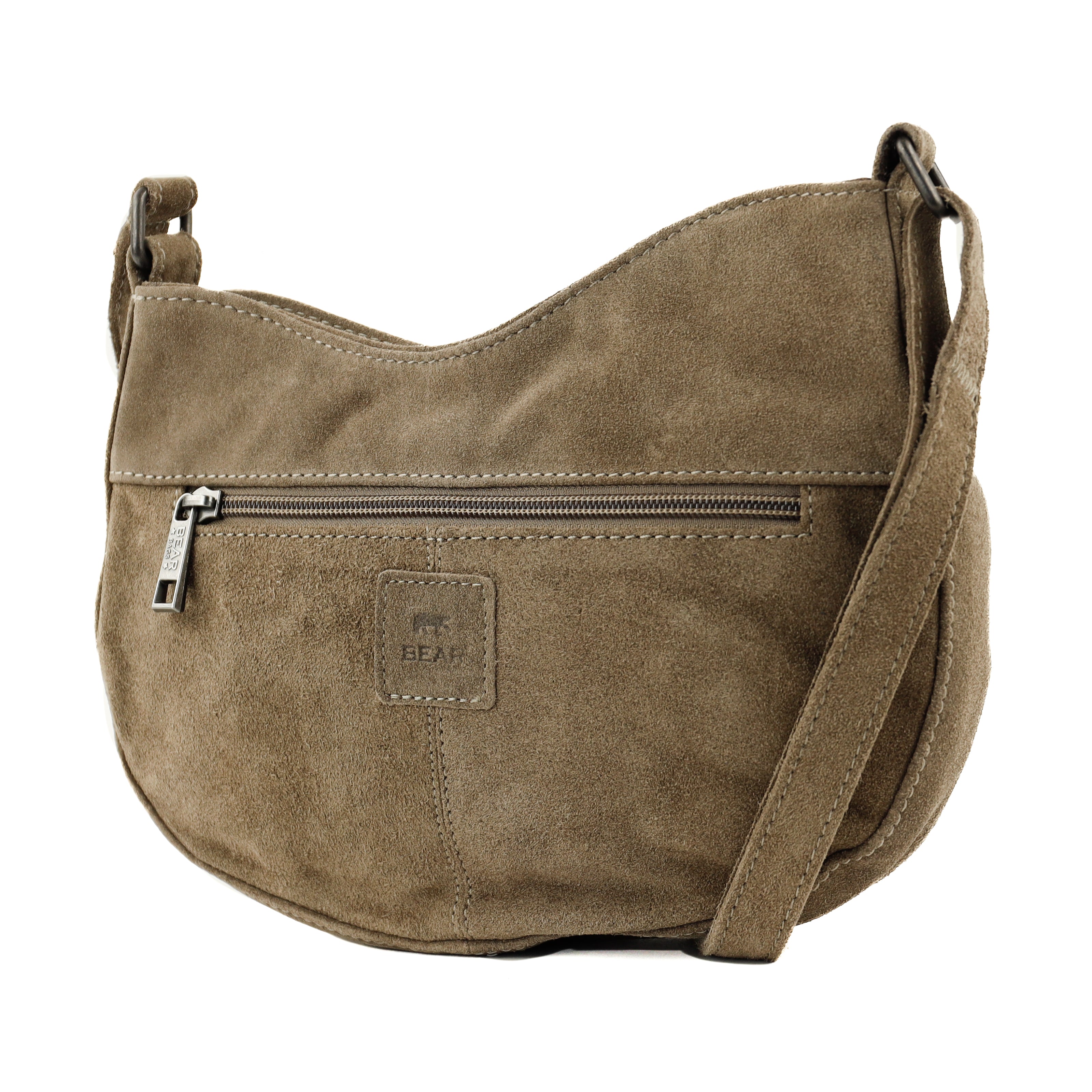Velours Umhängetasche 'Tamara' Taupe