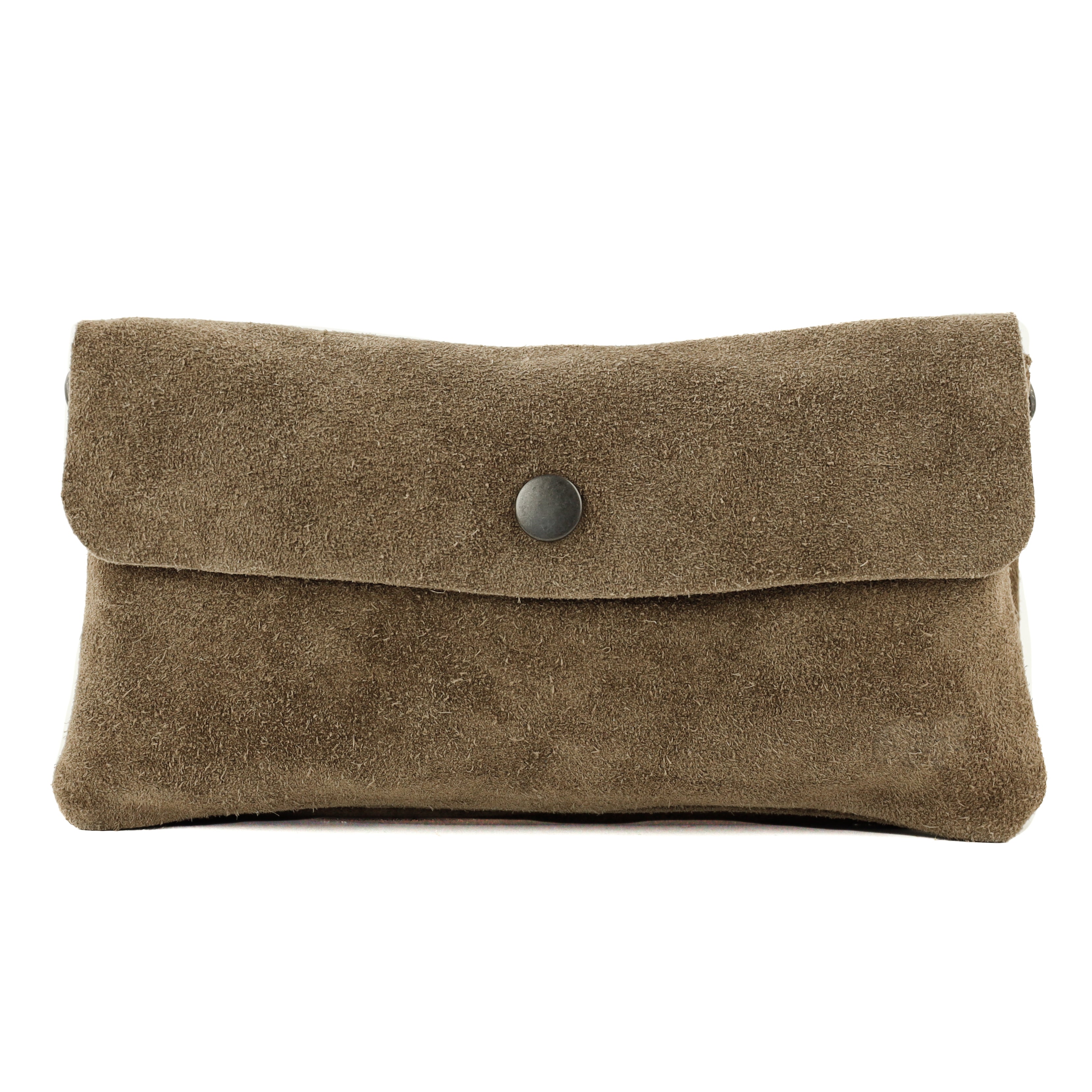 Velours Clutch/Mini-Umhängetasche 'Lydia' Taupe