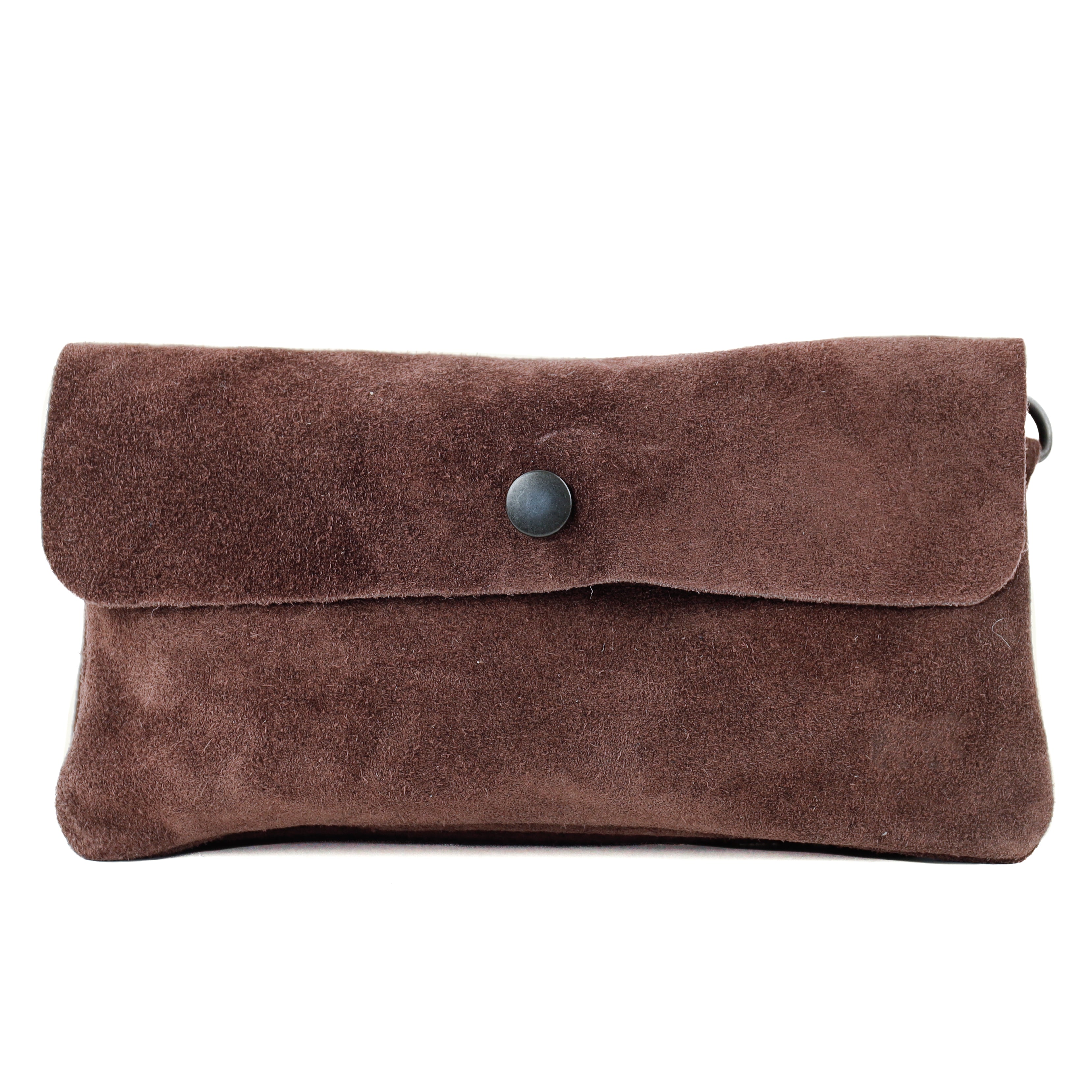 Velours Clutch/Mini-Umhängetasche 'Lydia' Choco