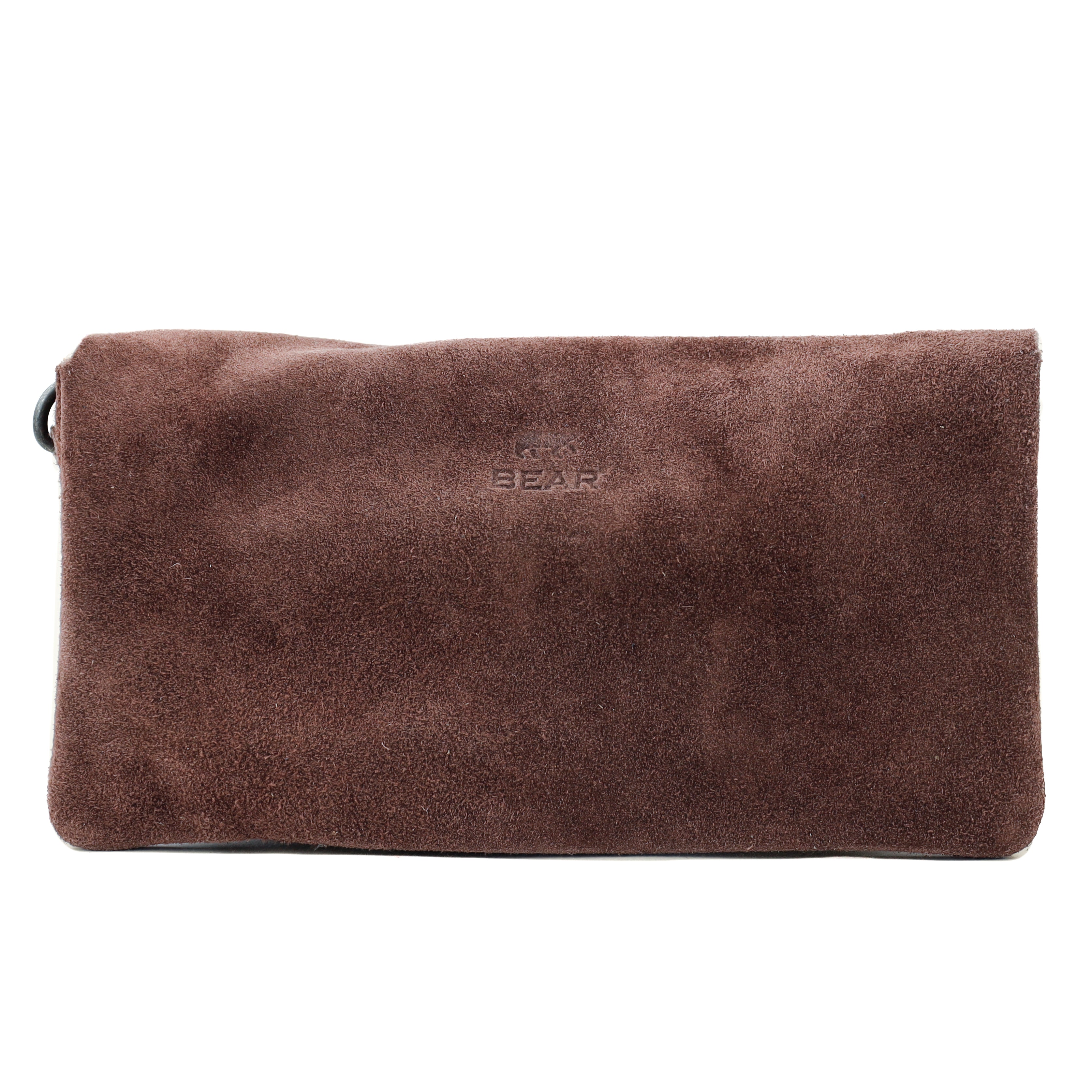 Velours Clutch/Mini-Umhängetasche 'Lydia' Choco