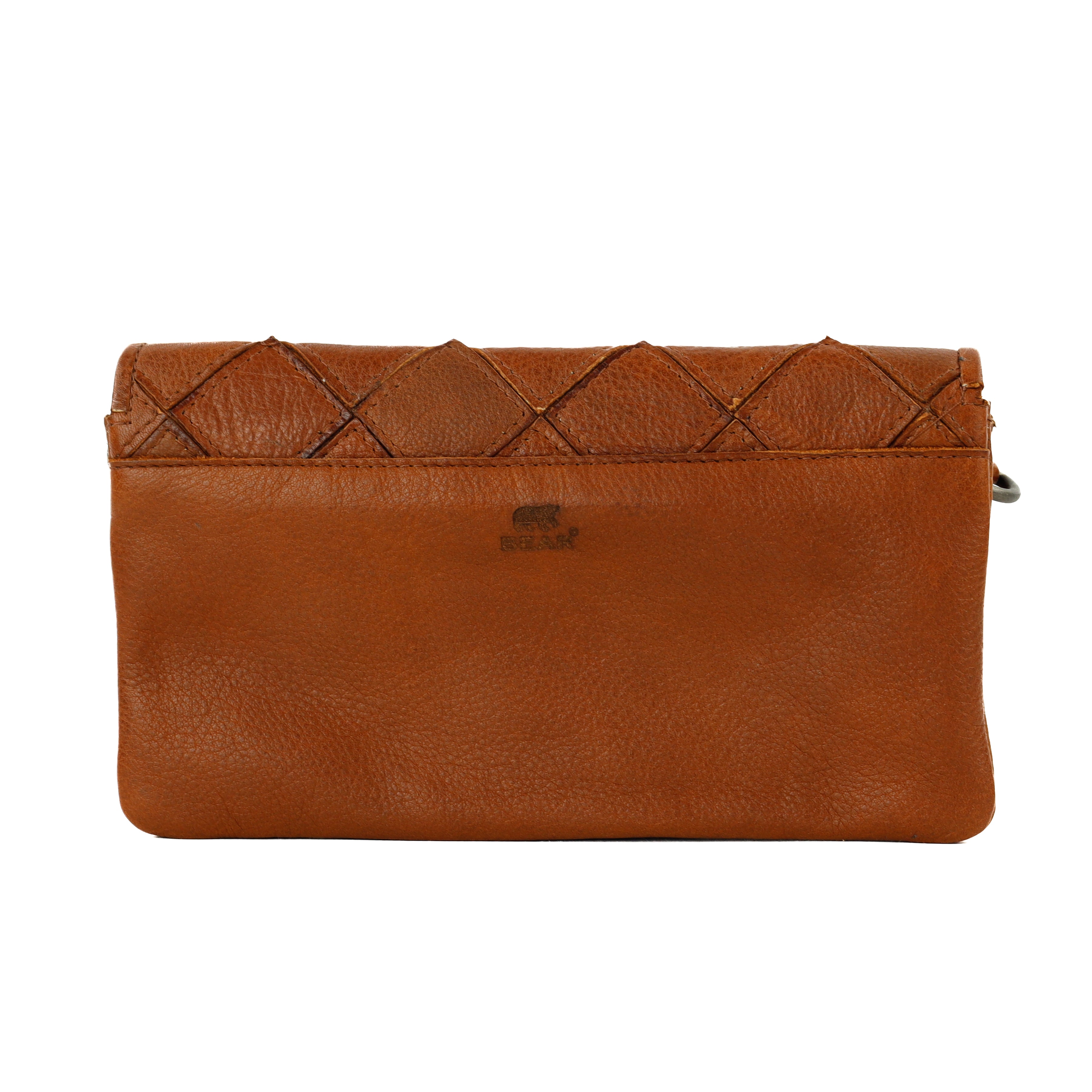 Clutch/Mini-Umhängetasche „Valentina“ Cognac
