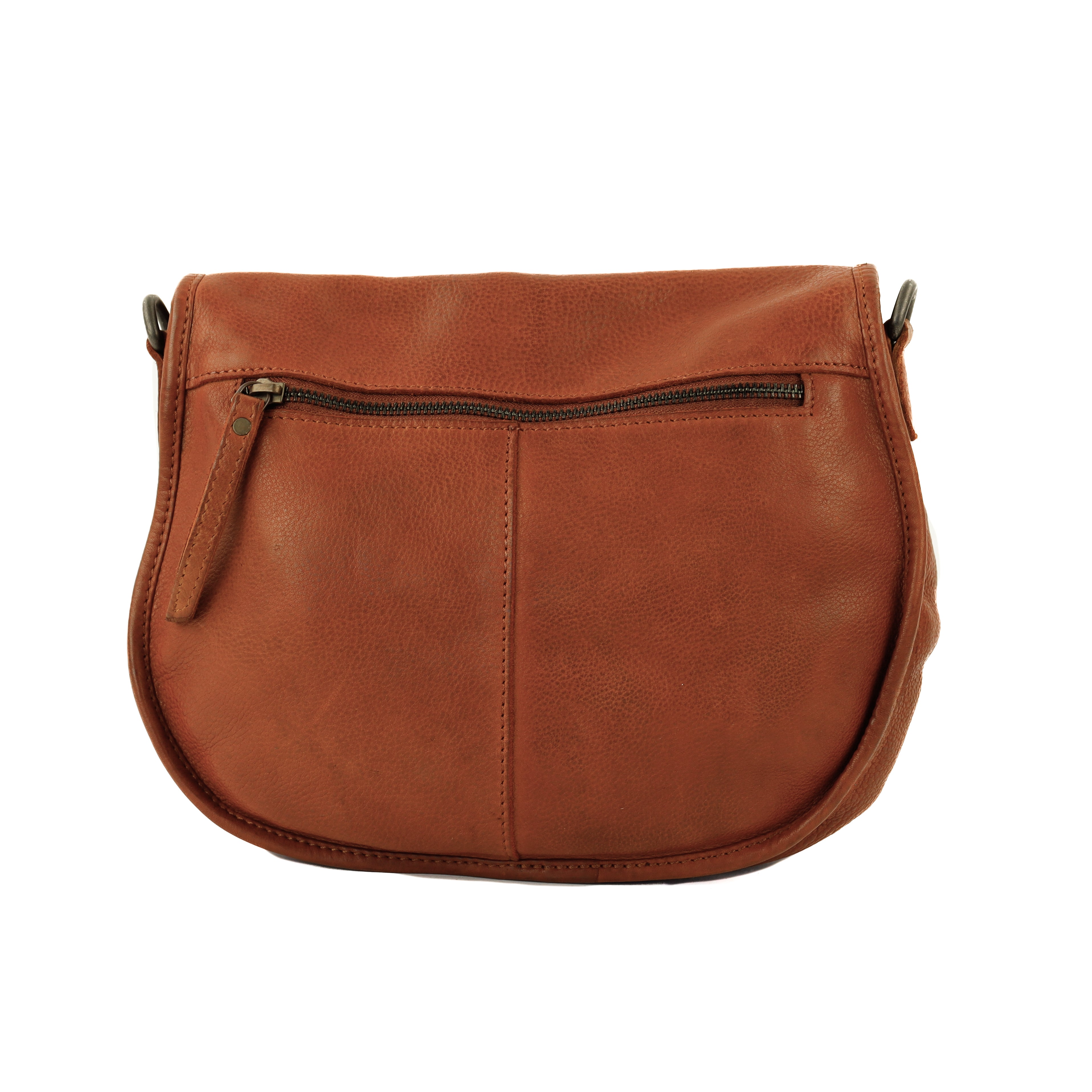 Umhängetasche mit Klappe 'Roxanne' Cognac