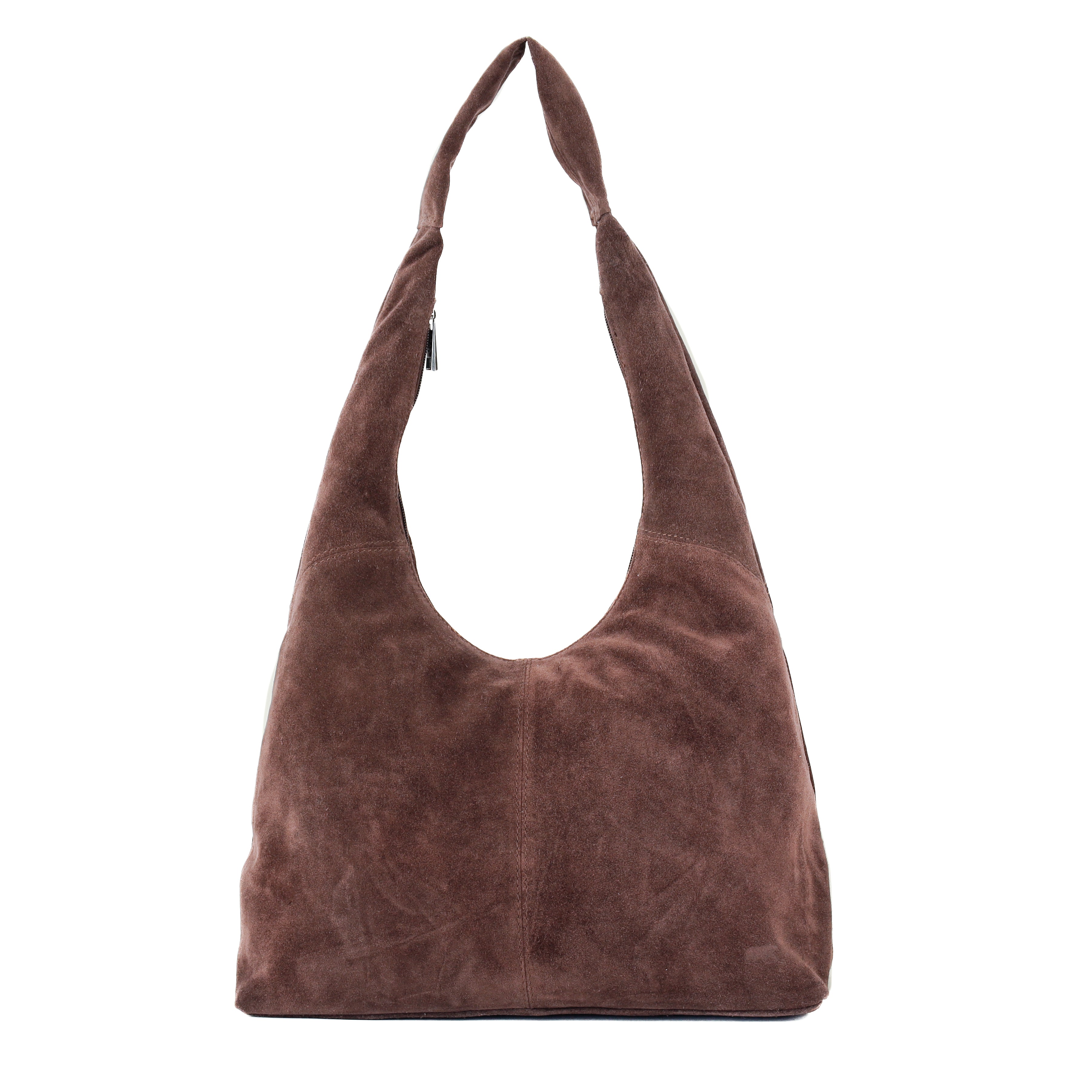 Velours Shopper/Beuteltasche 'Pauline' Choco