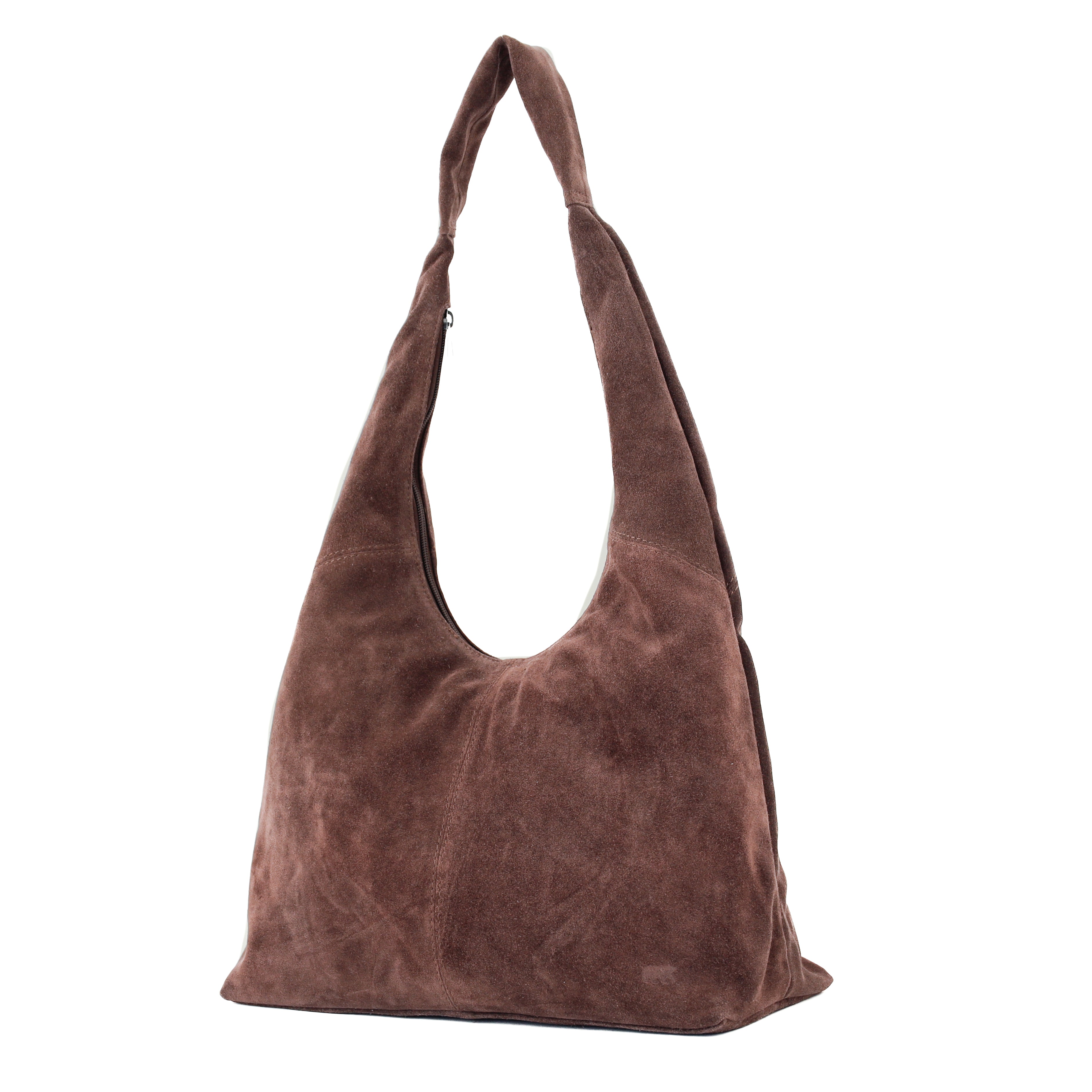 Velours Shopper/Beuteltasche 'Pauline' Choco