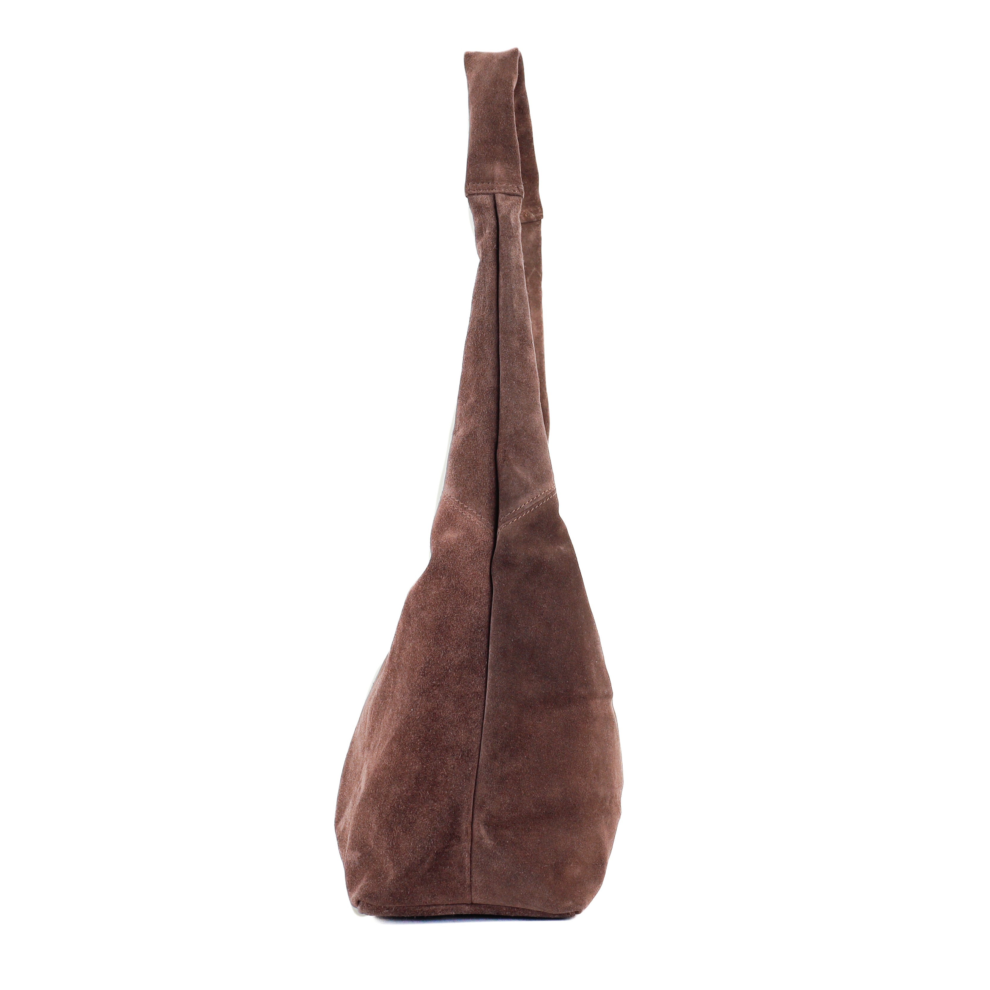 Velours Shopper/Beuteltasche 'Pauline' Choco
