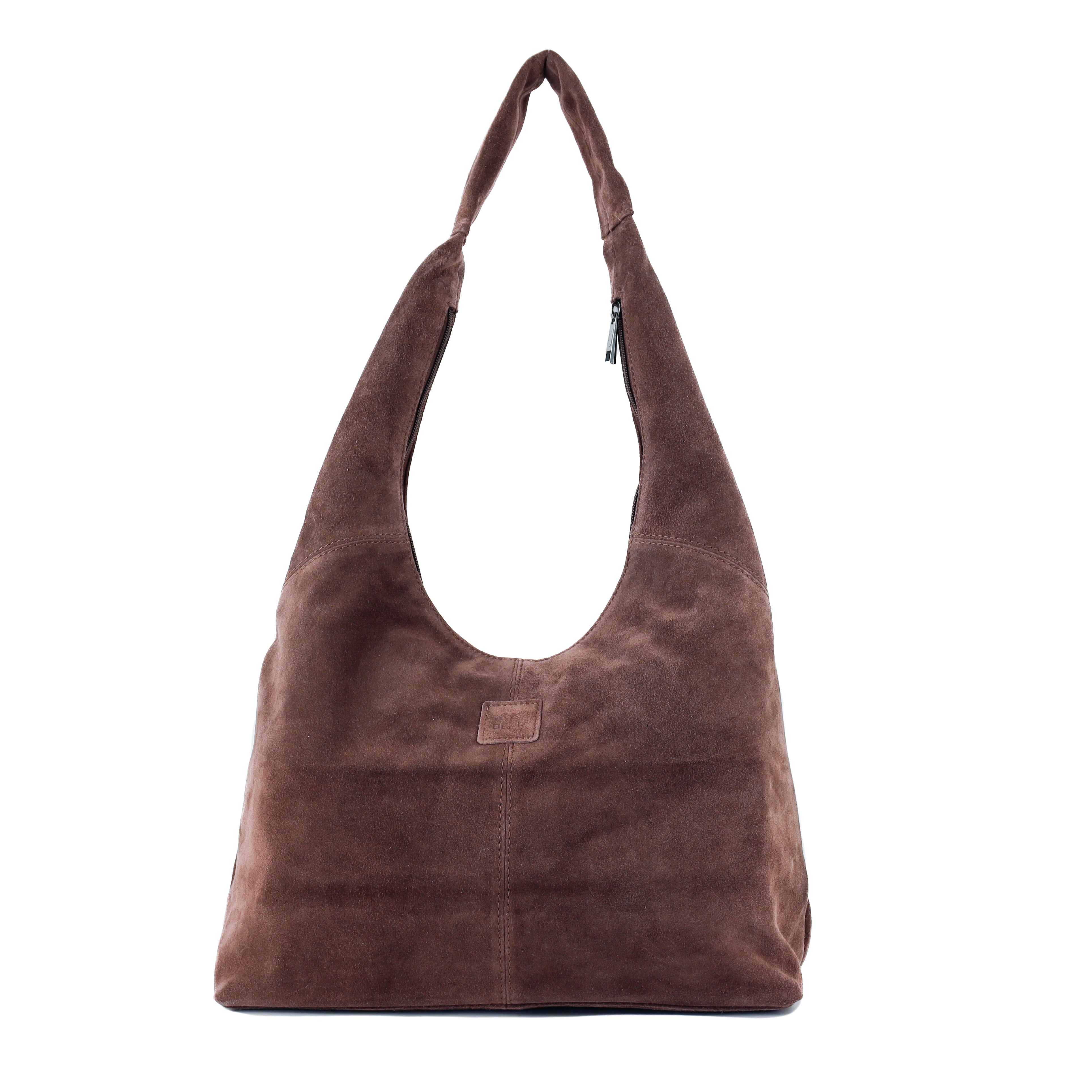 Velours Shopper/Beuteltasche 'Pauline' Choco
