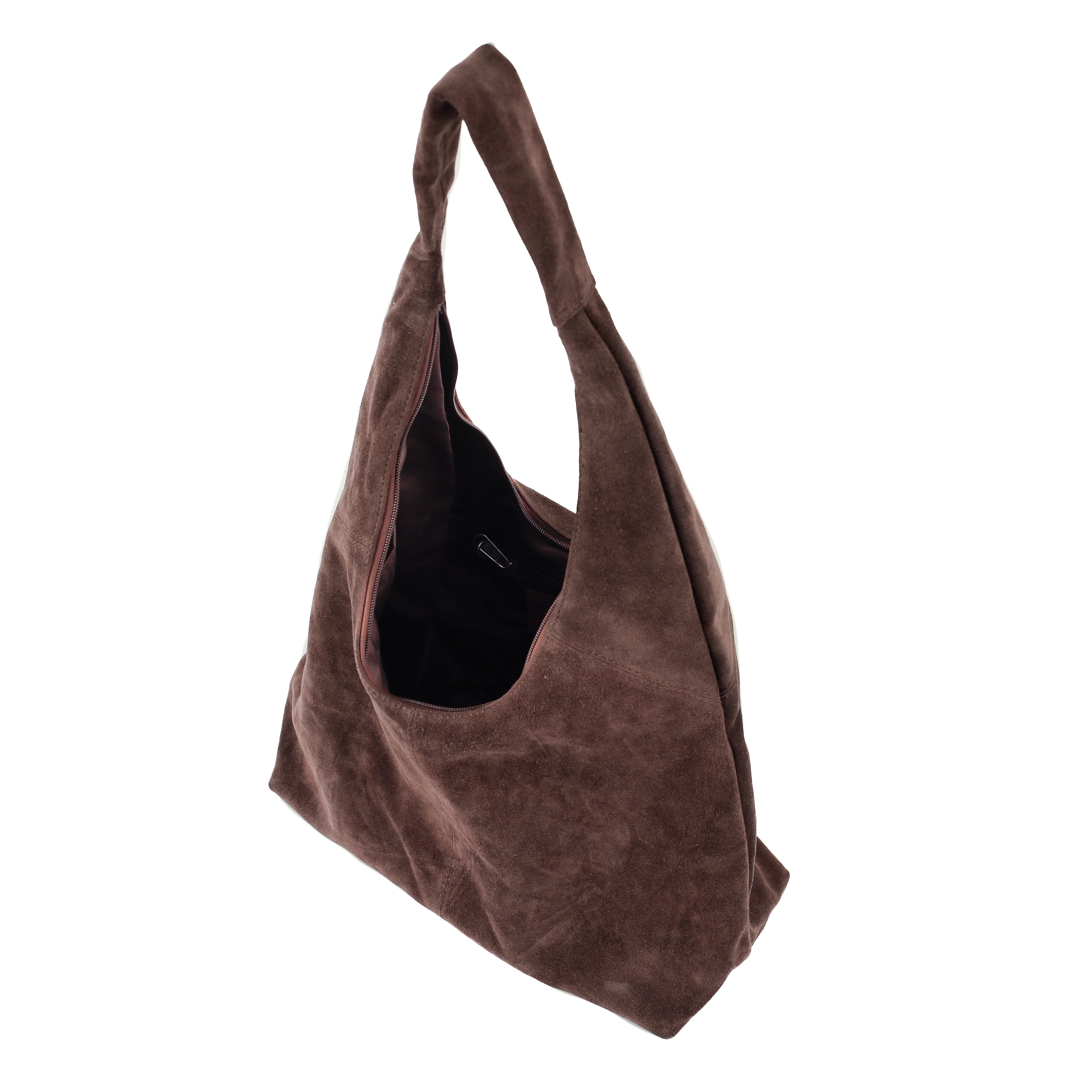 Velours Shopper/Beuteltasche 'Pauline' Choco